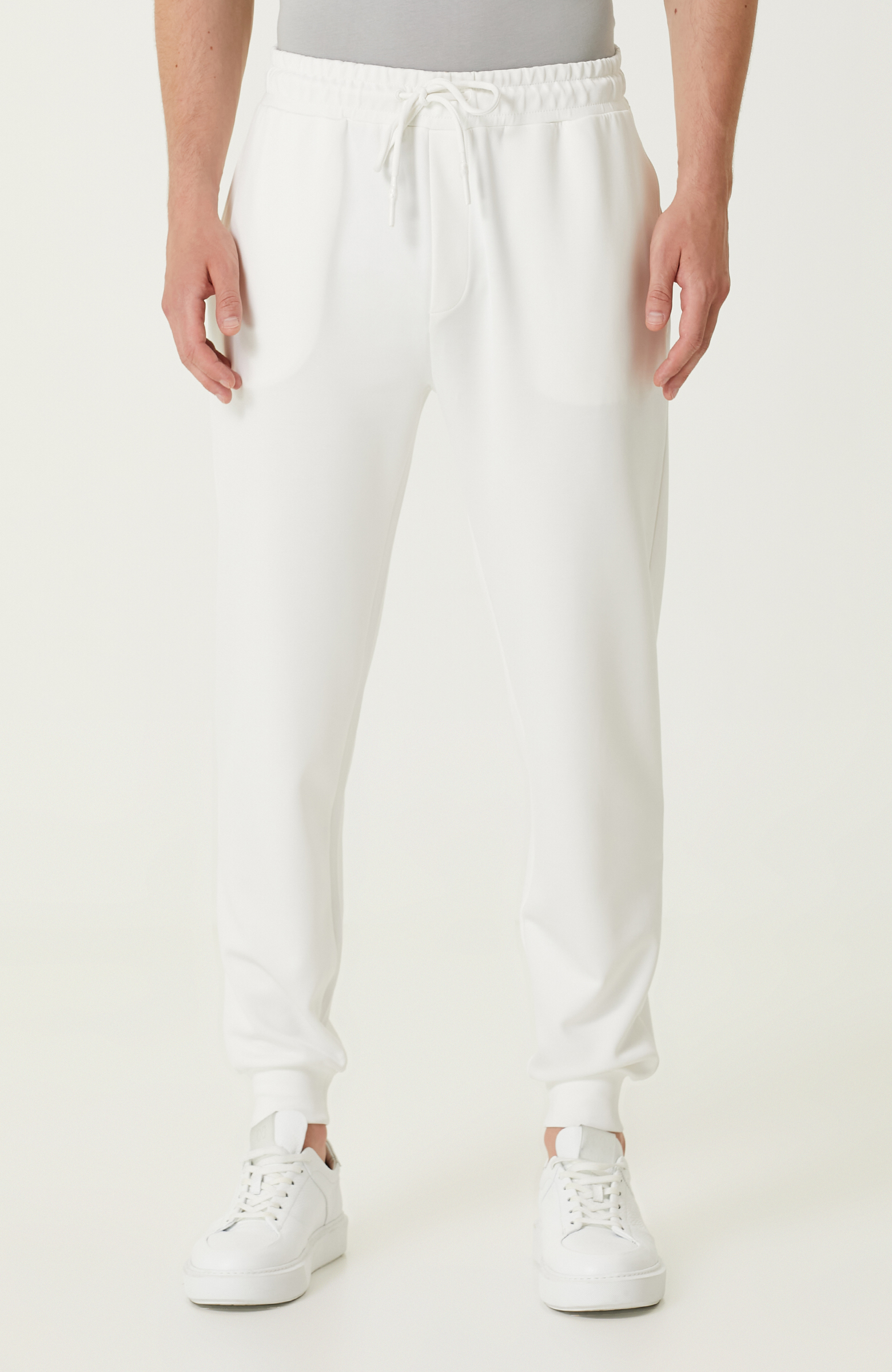 N-Tech Kırık Beyaz Beli Kordonlu Eşofman Altı