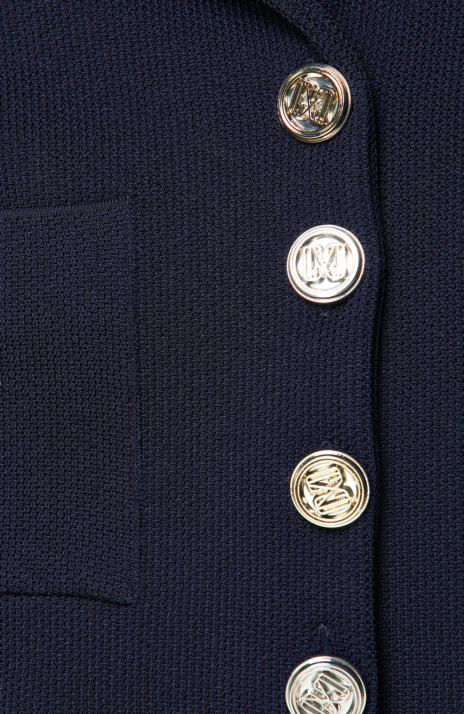 Lacivert Gömlek Yaka Triko Ceket