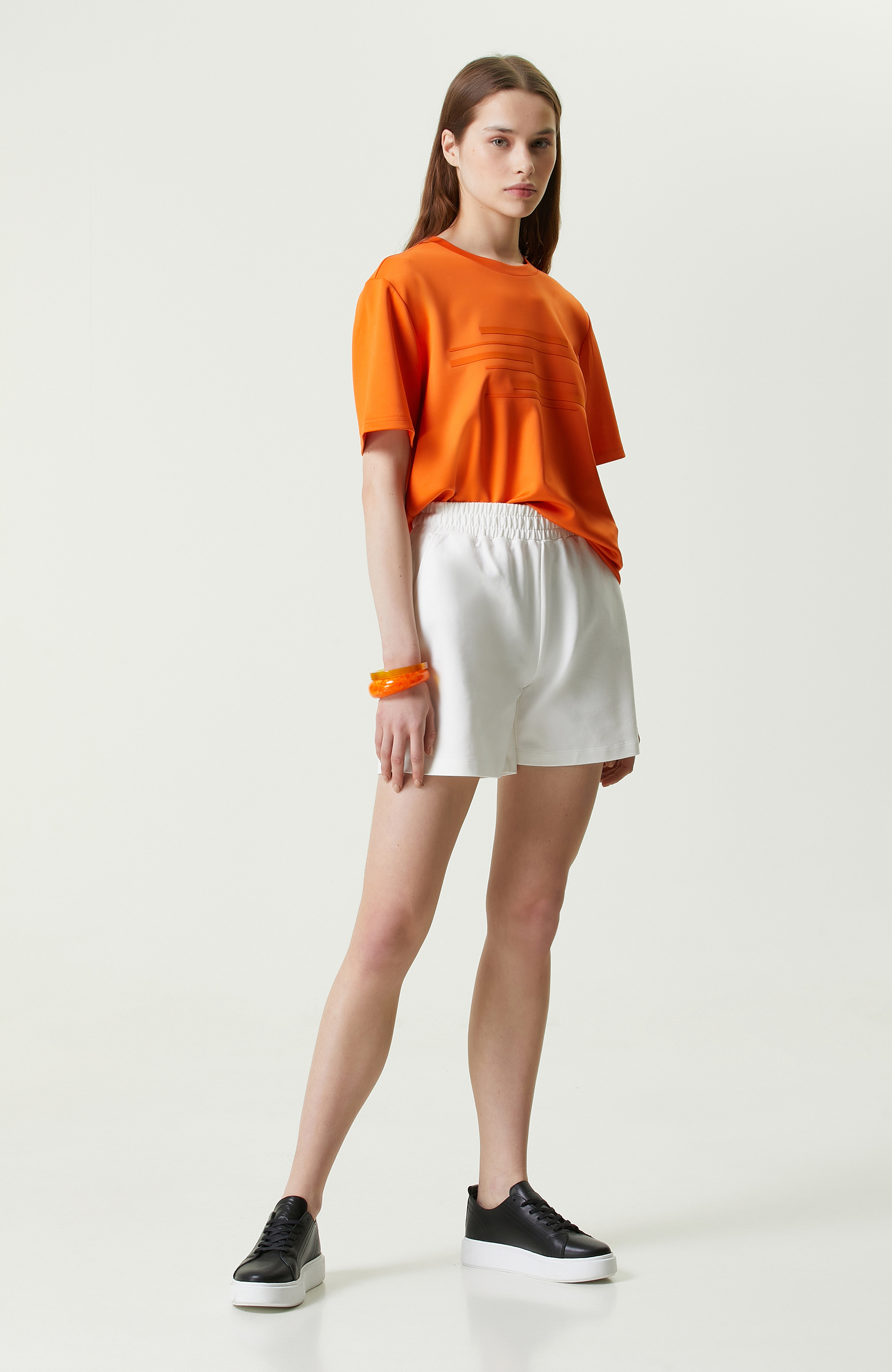 N-Tech Ekru Penye Şort