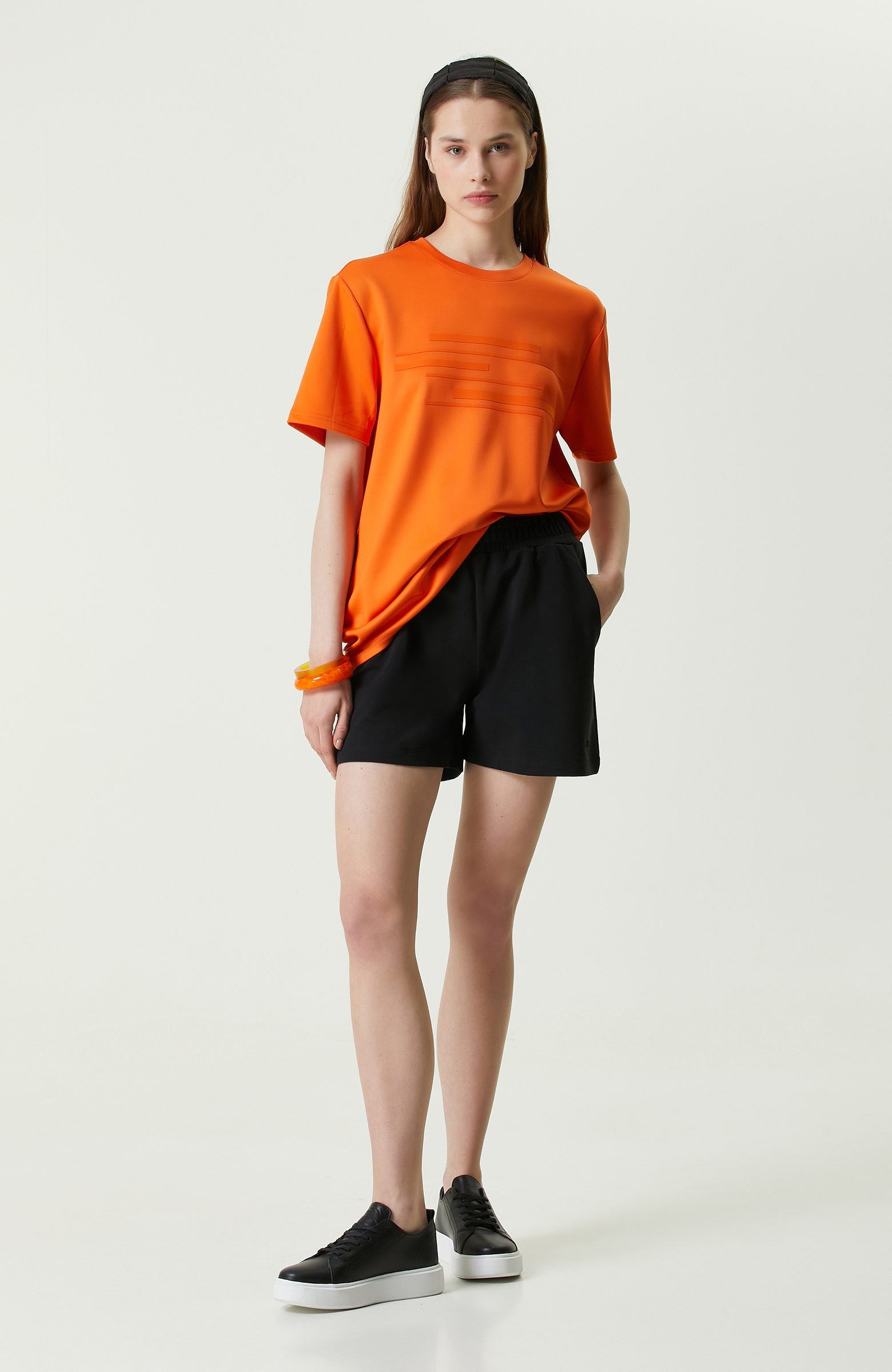 N-Tech Siyah Penye Şort