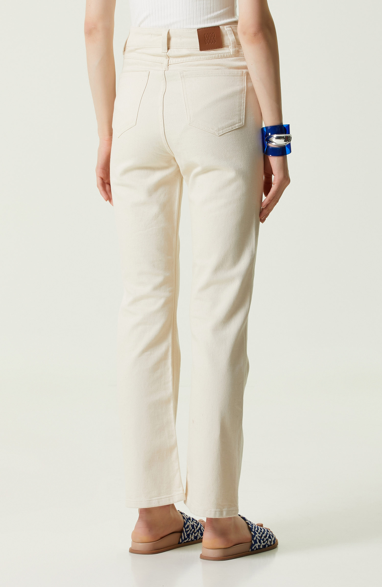 Yüksek Bel Denim Pantolon