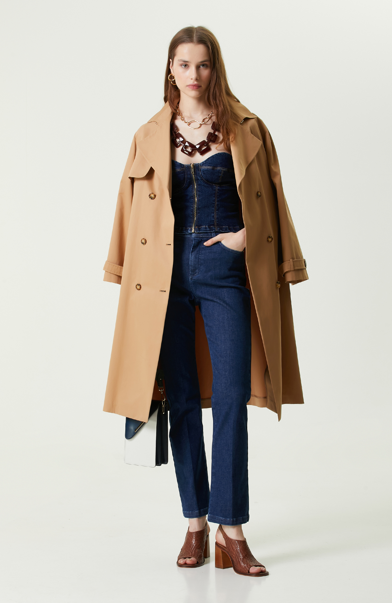 Koyu İndigo Mavi Denim Pantolon