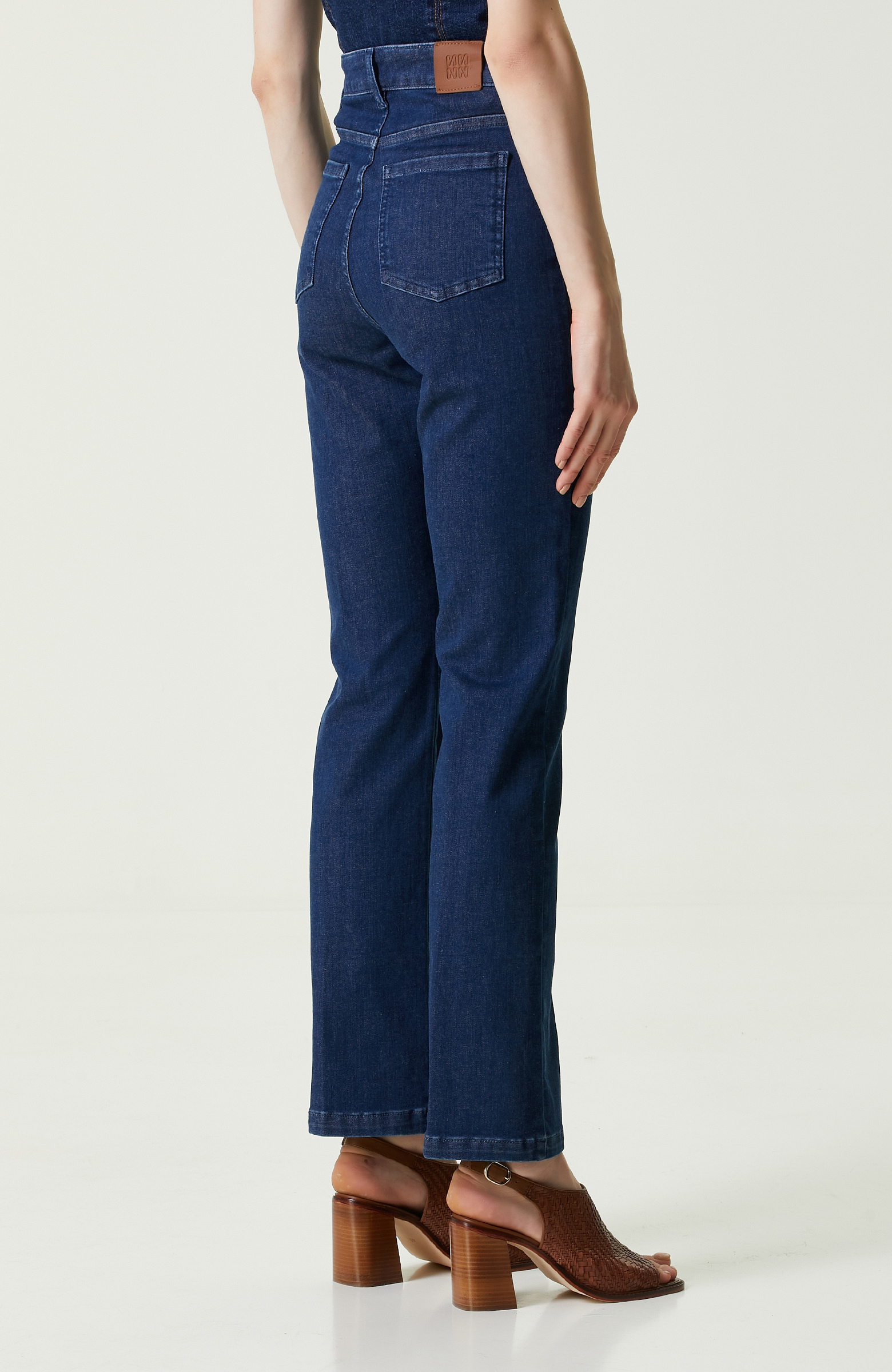 Koyu İndigo Mavi Denim Pantolon