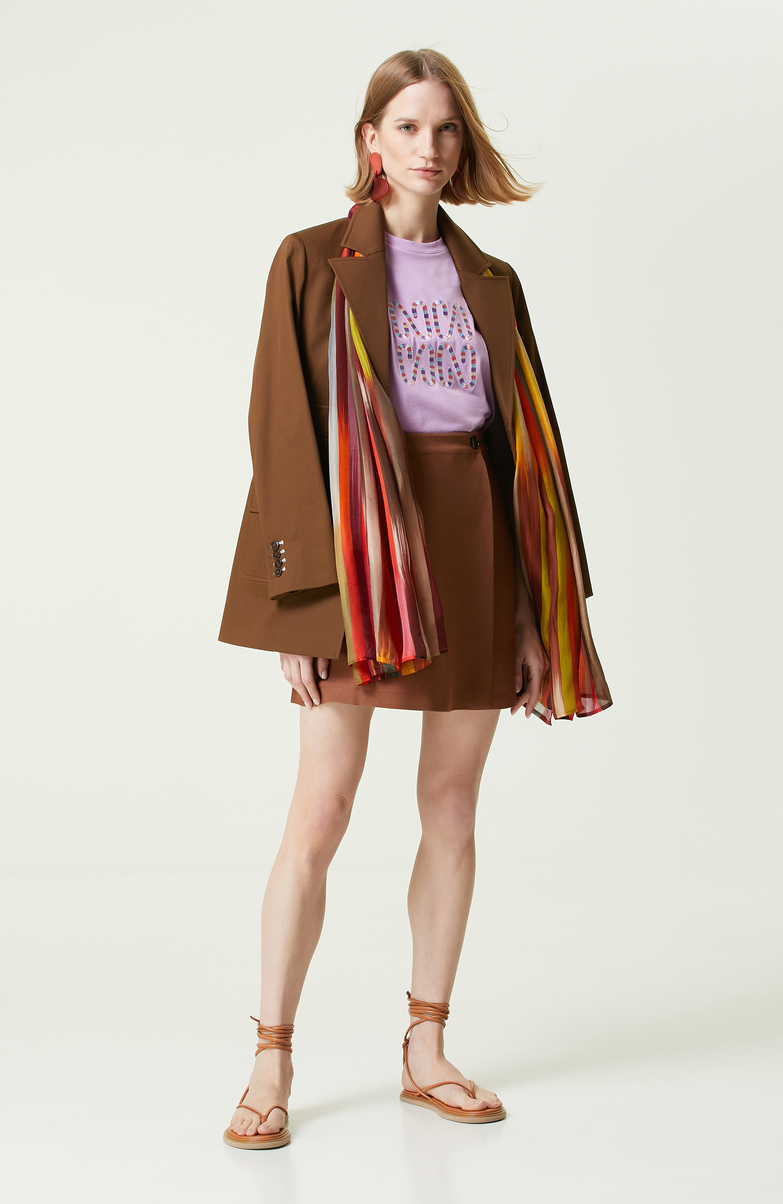 Pembe Bisiklet Yaka Penye T-Shirt