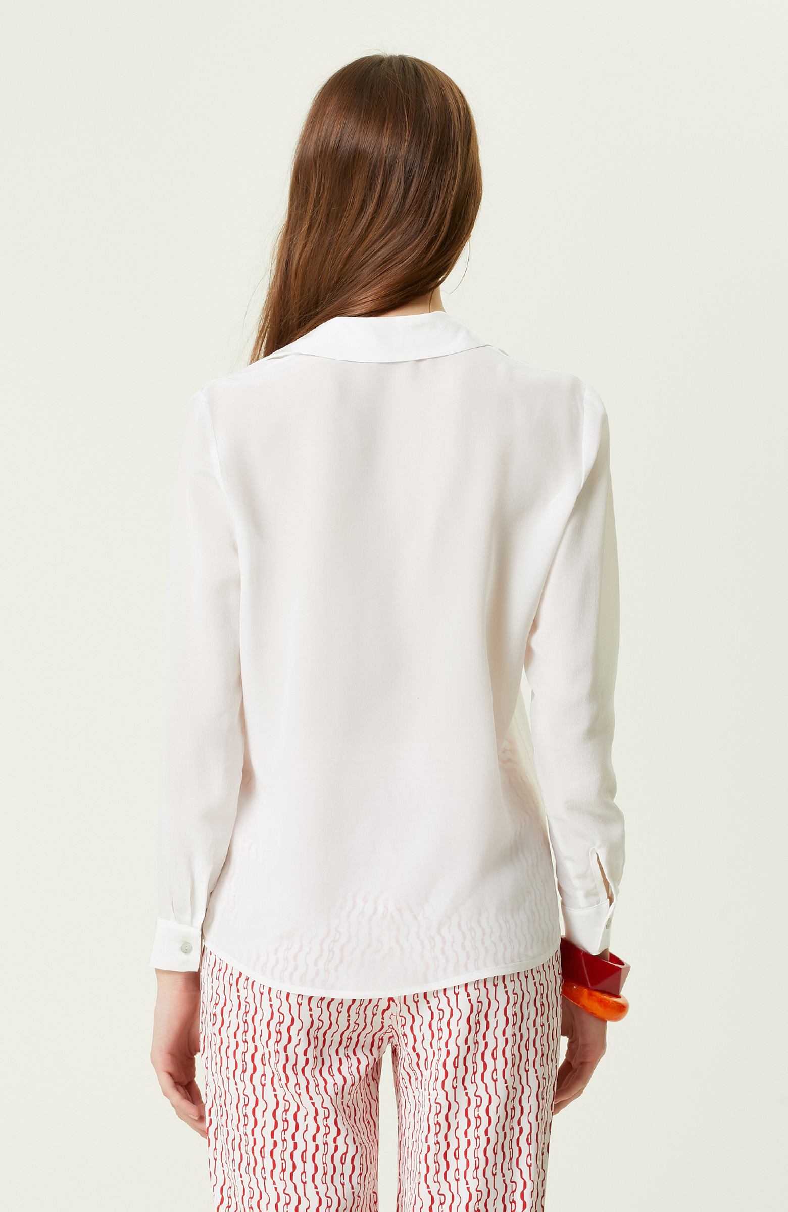 Limited Ekru İpek Gömlek