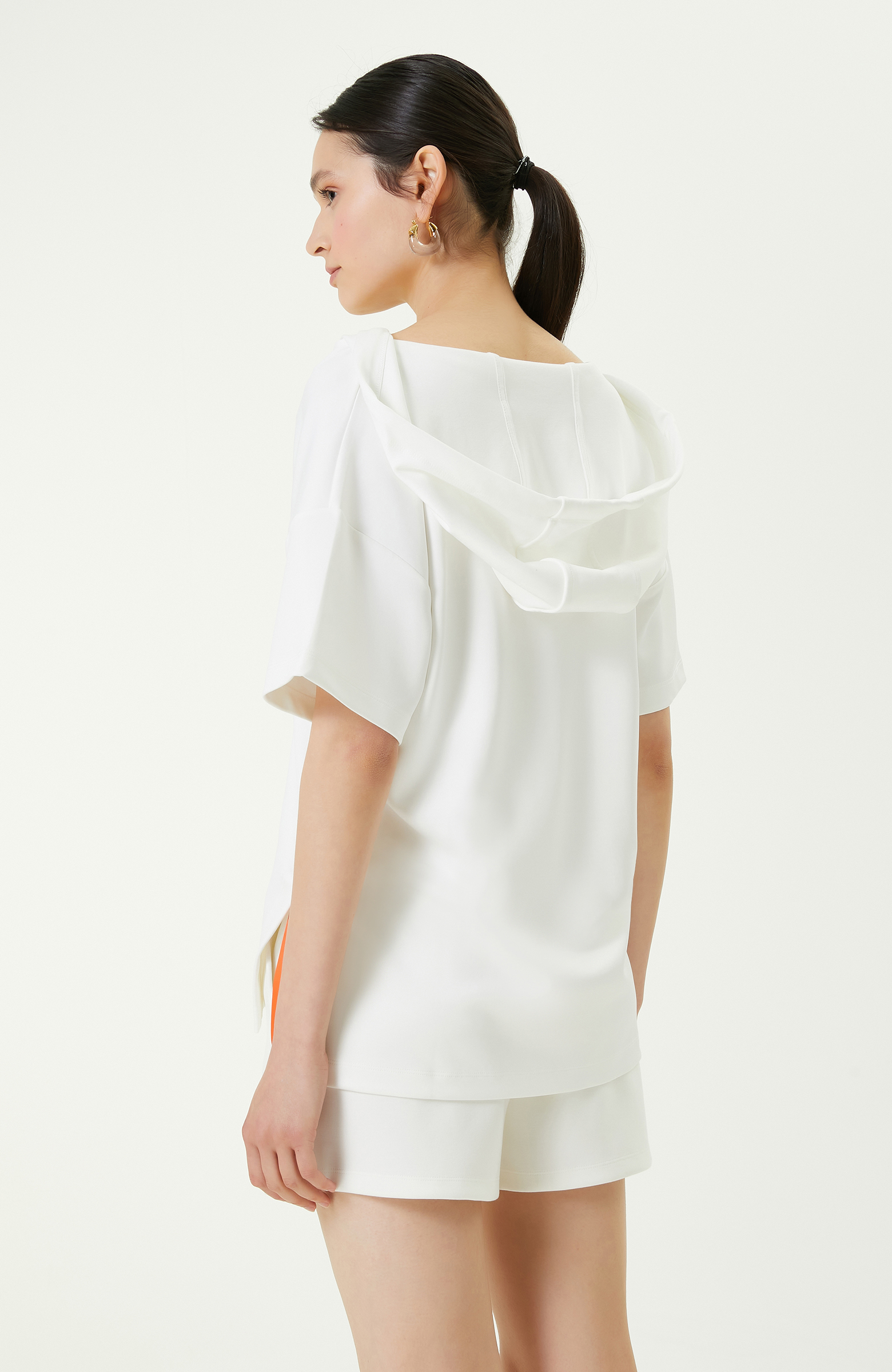 N-Tech Kırık Beyaz Kapüşonlu Sweatshirt