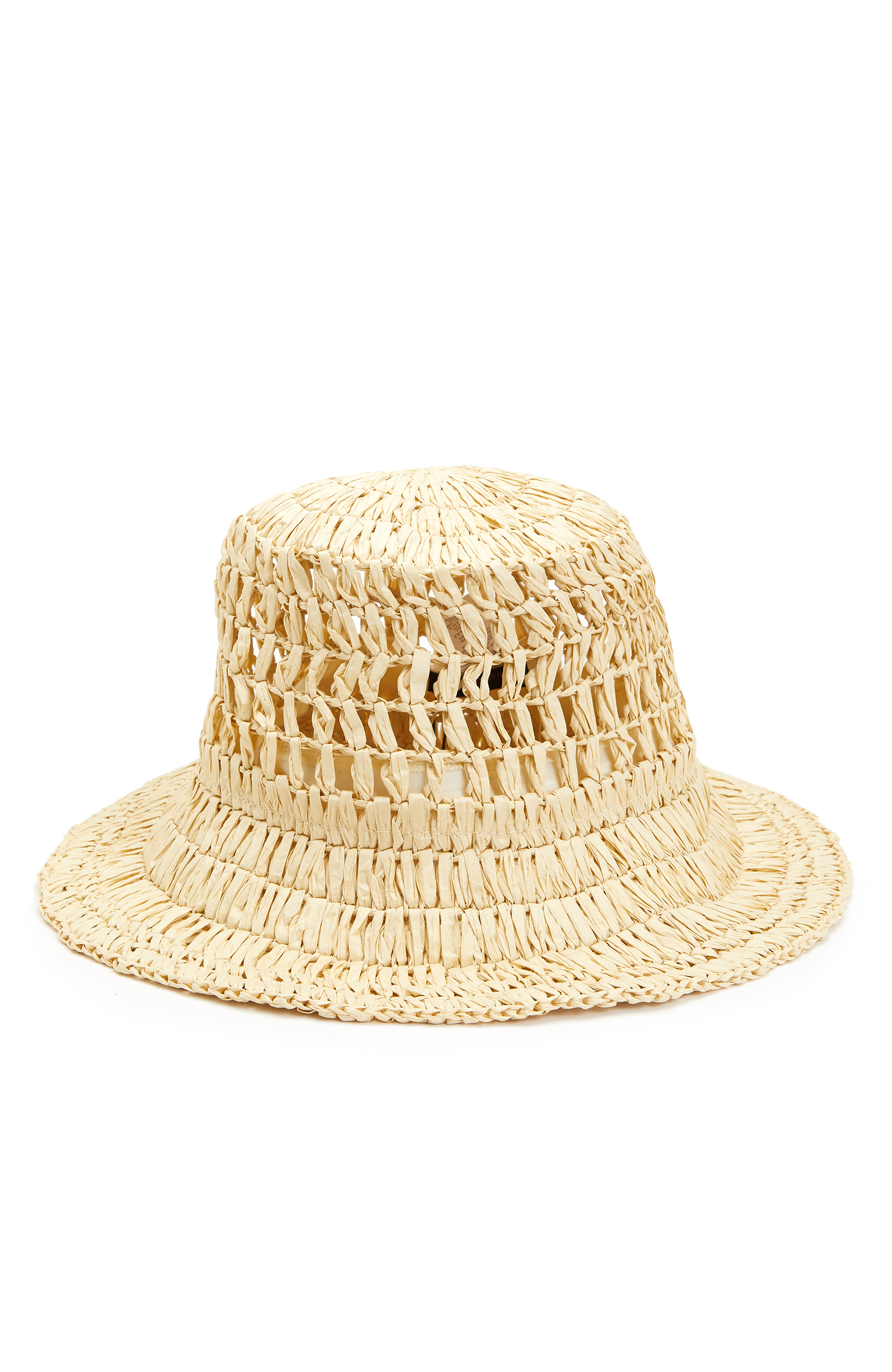 Bej Kadın Hasır Şapka