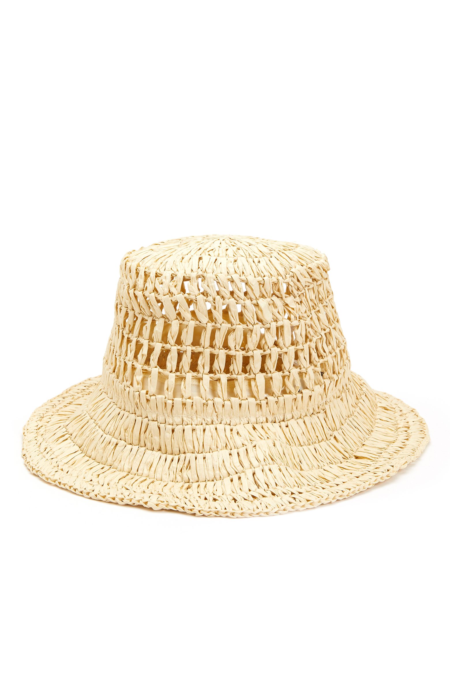 Bej Kadın Hasır Şapka