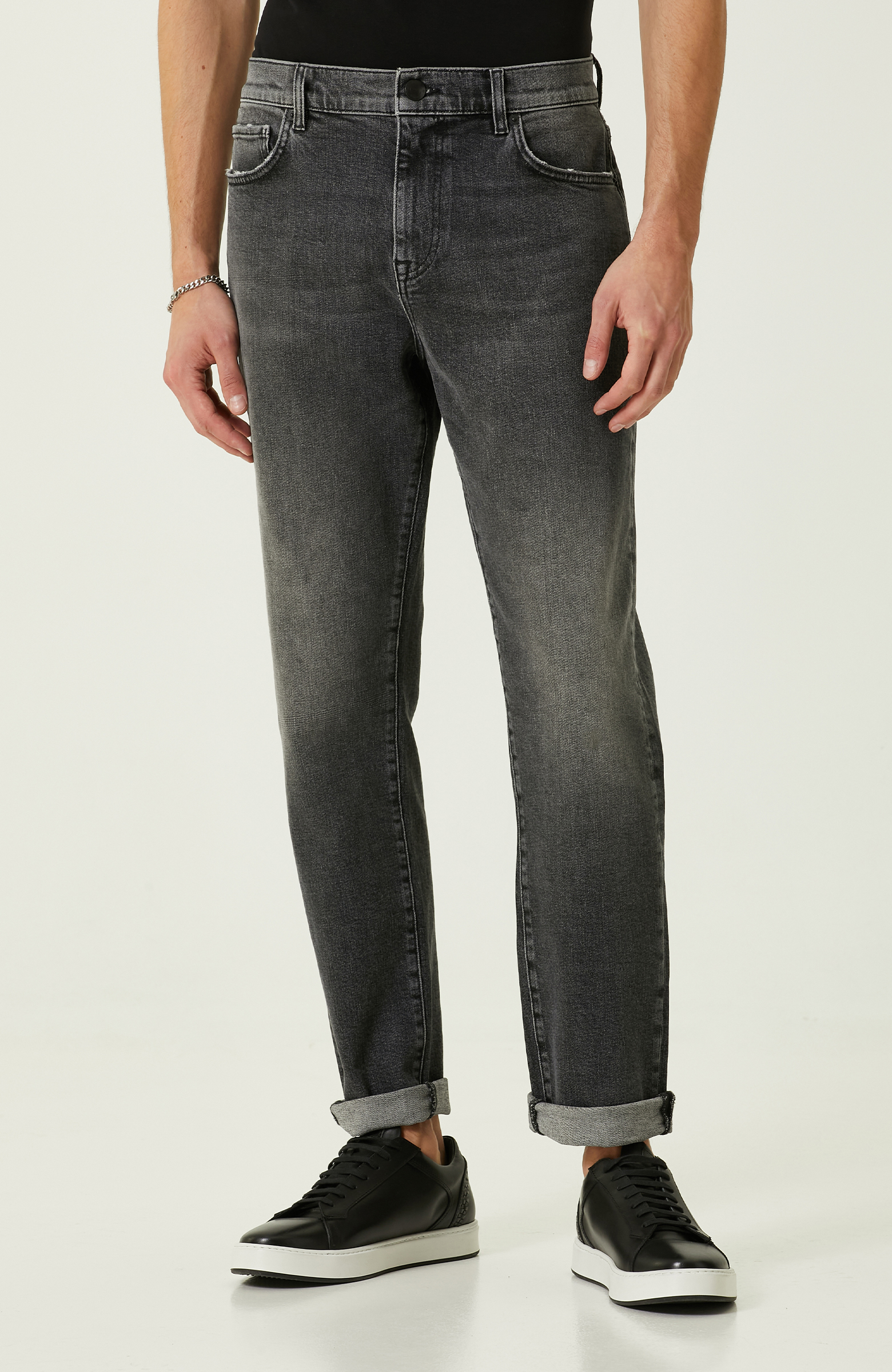 Antrasit Düz Paça Denim Pantolon