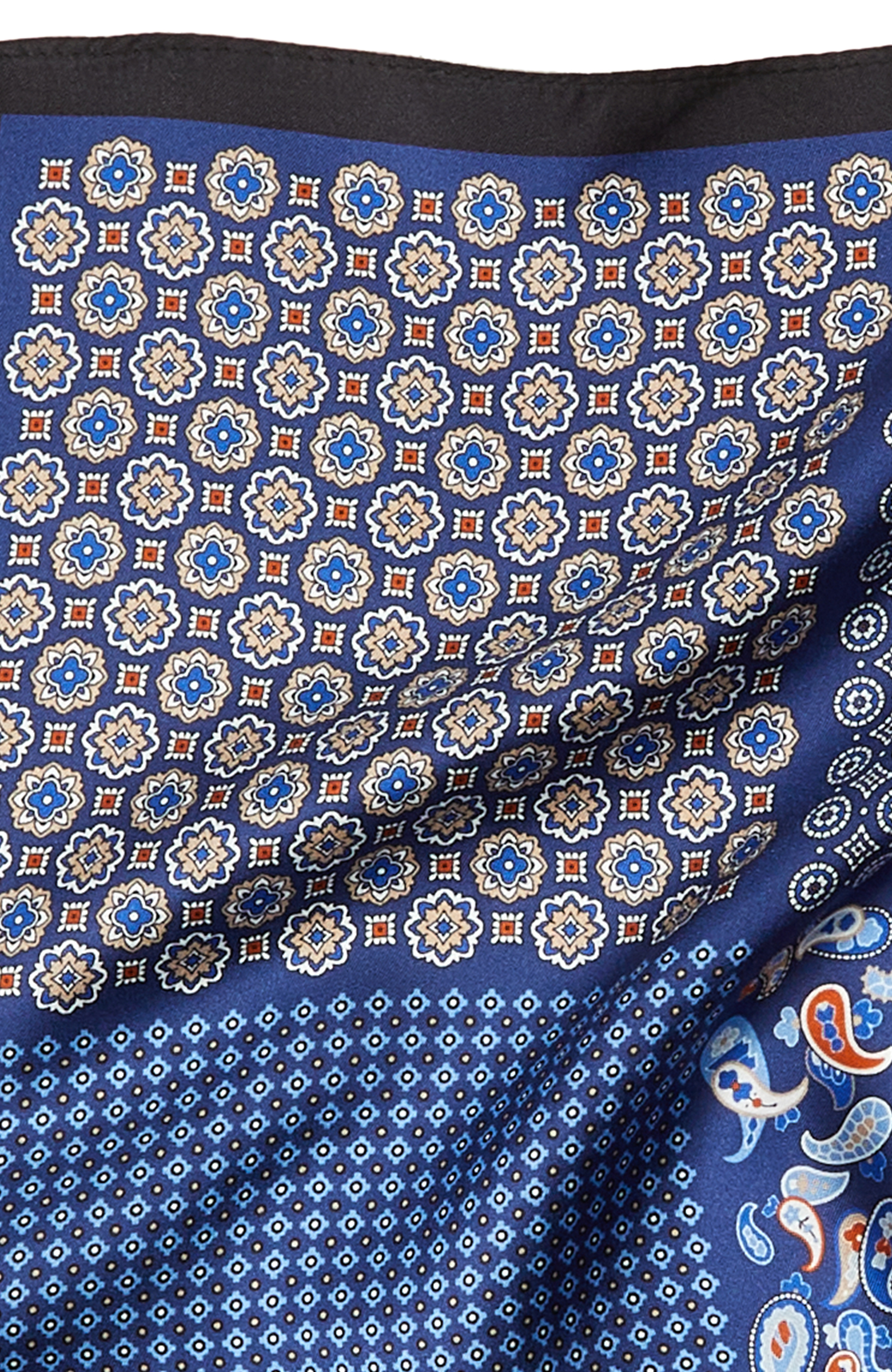 Lacivert İpek Poşet Mendil