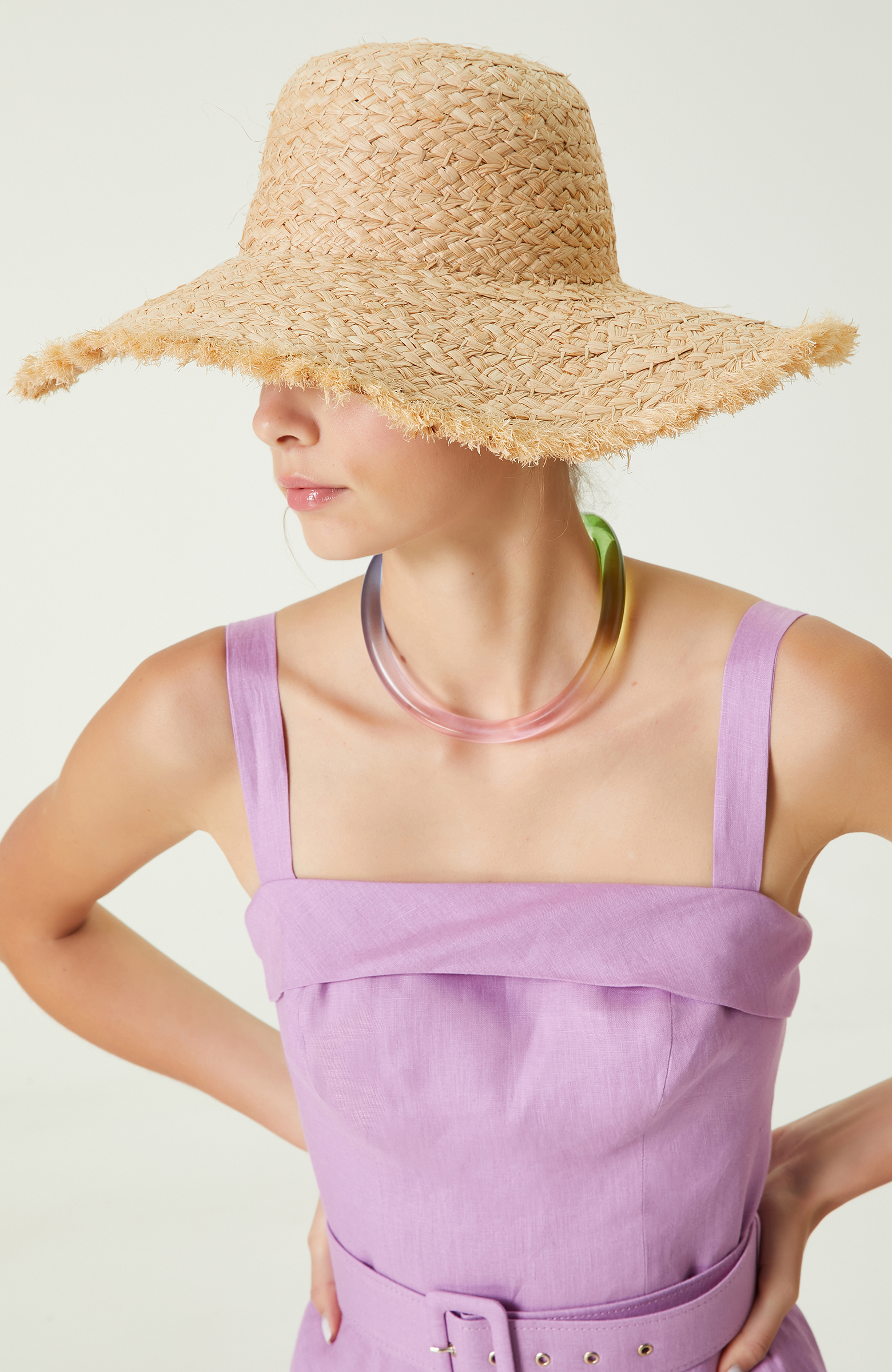 Ekru Kadın Hasır Şapka