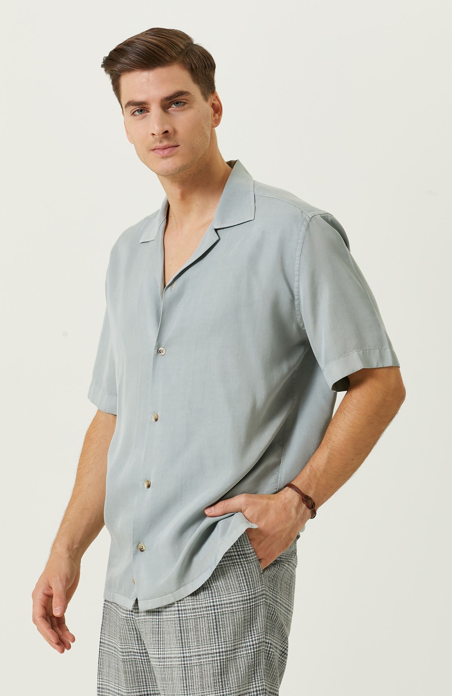 Yeşil Kısa Kollu Gömlek