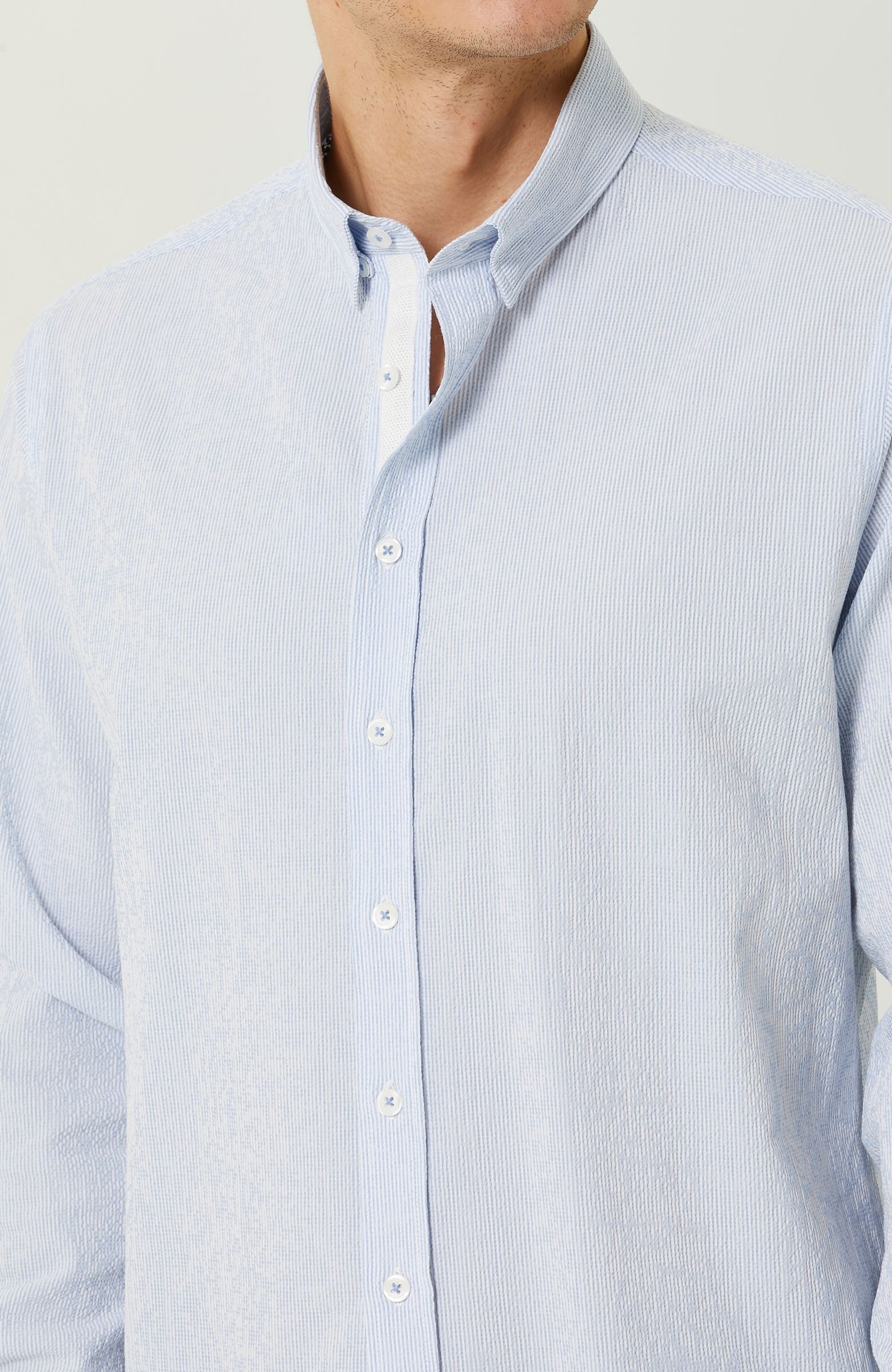 Mavi Beyaz Çizgili Gömlek