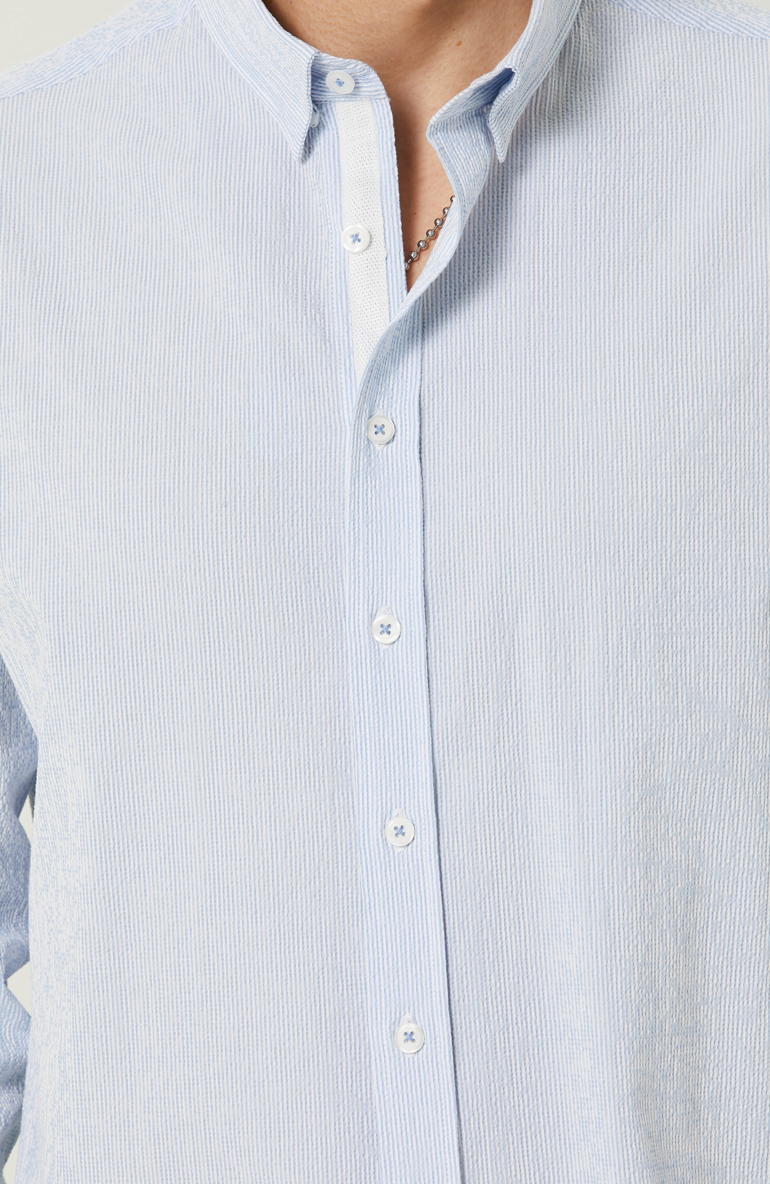 Mavi Beyaz Çizgili Gömlek