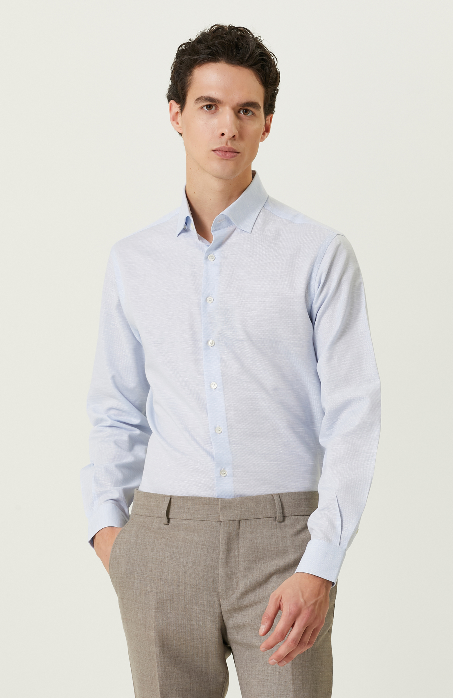 Mavi Desenli Gömlek