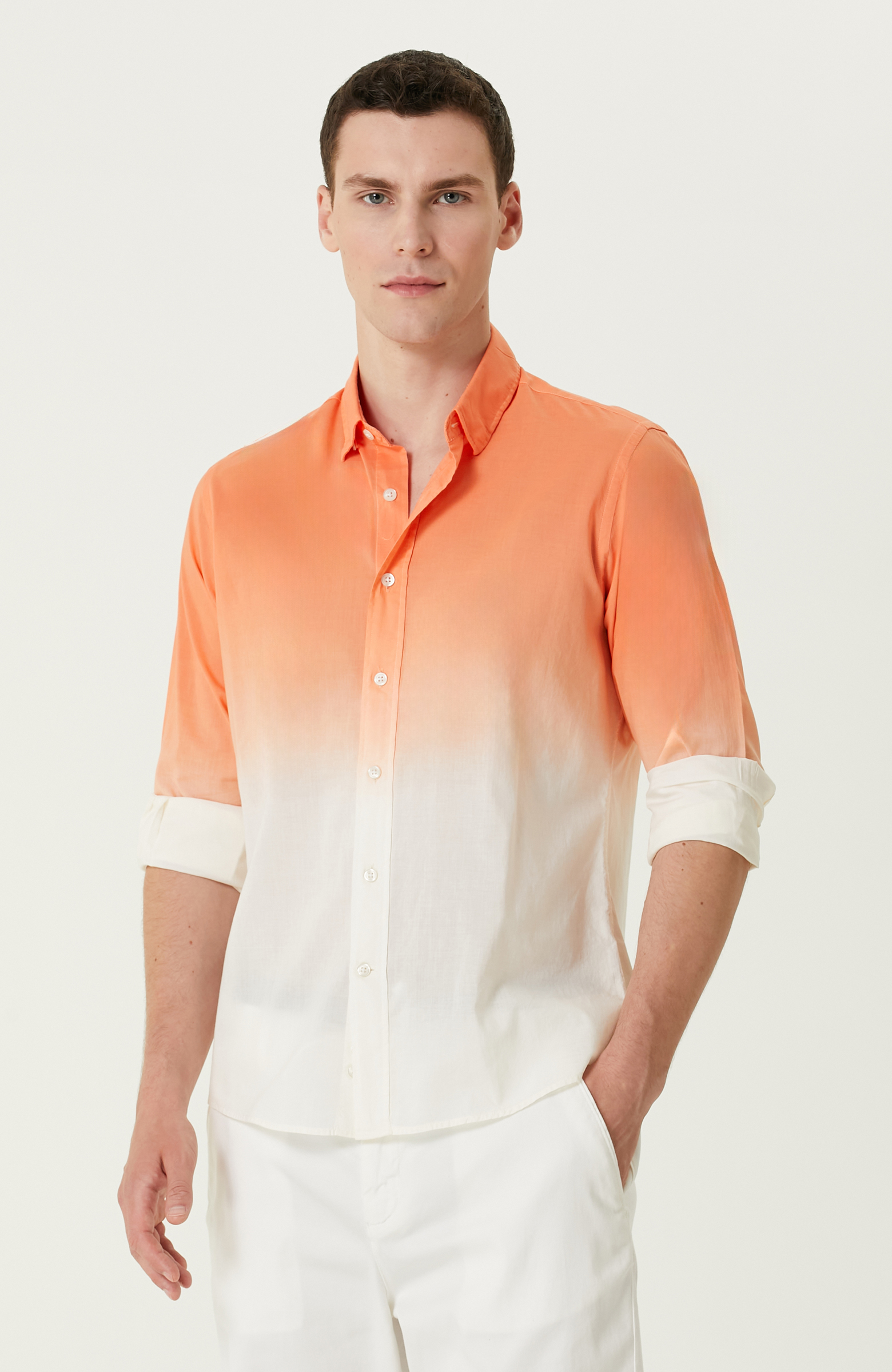 Turuncu Degradeli Gömlek