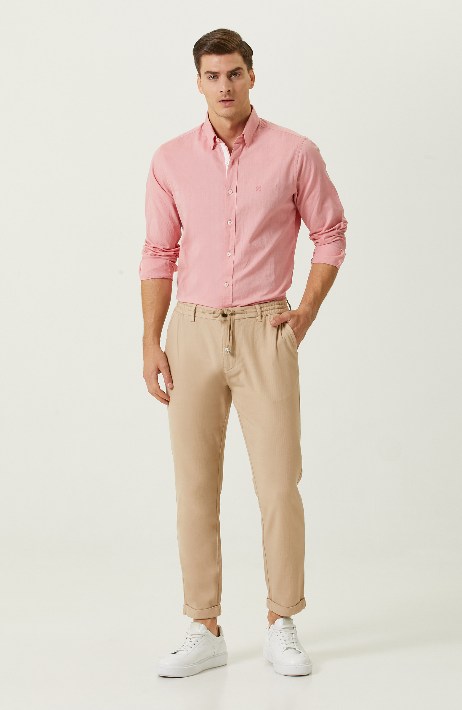 Pembe Uzun Kollu Gömlek