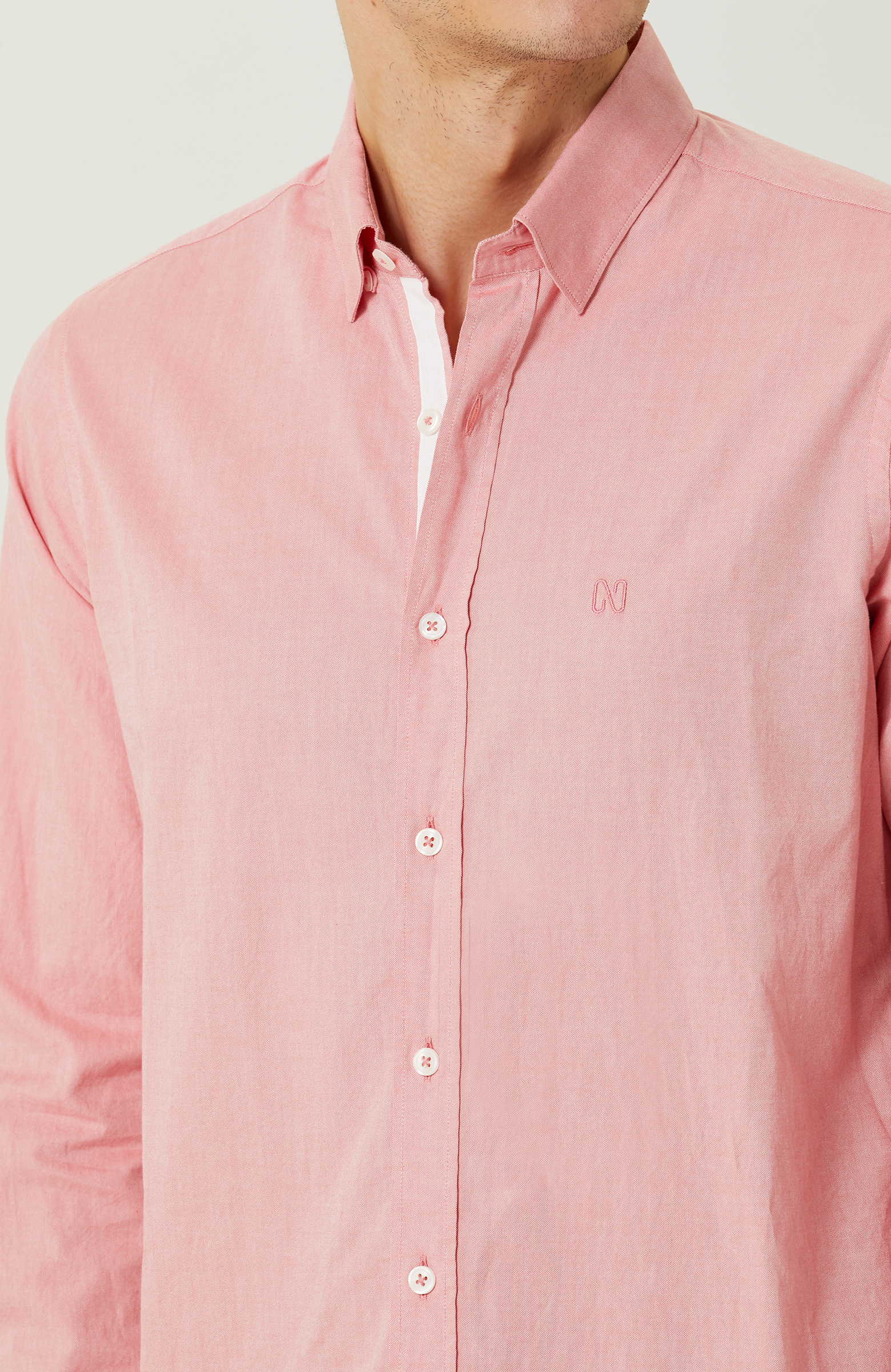 Pembe Uzun Kollu Gömlek