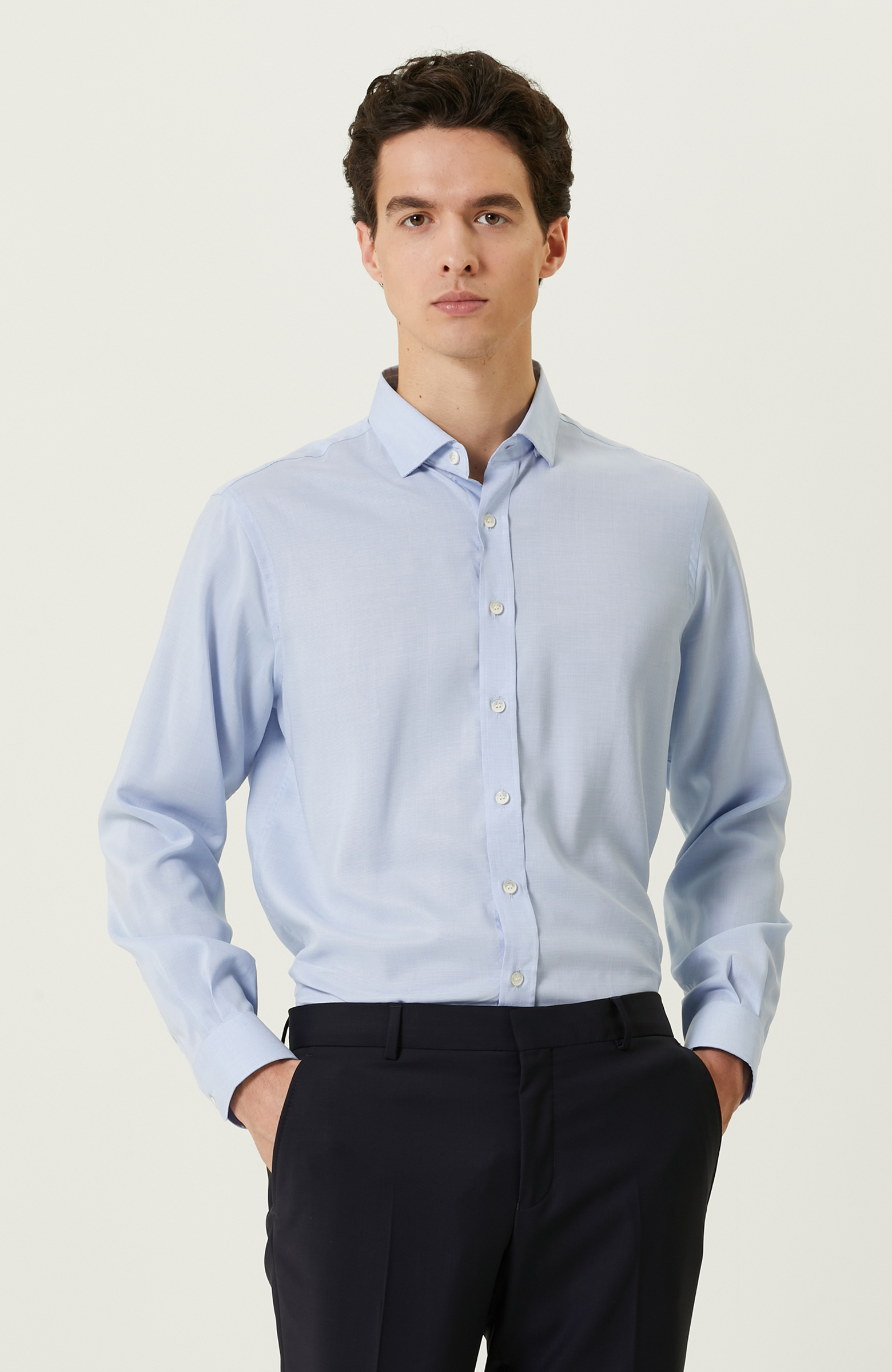 Mavi Desenli Gömlek