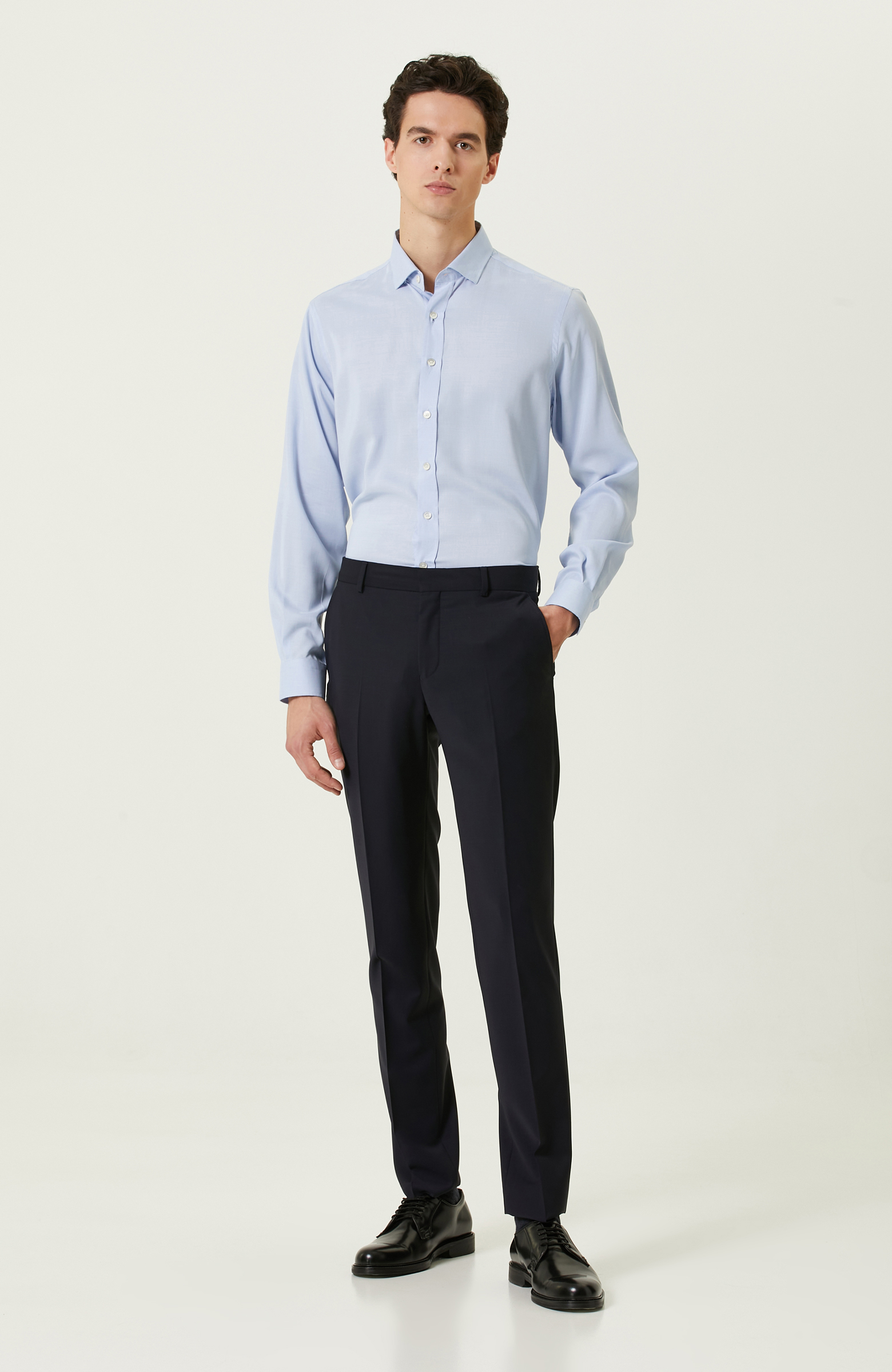 Mavi Desenli Gömlek