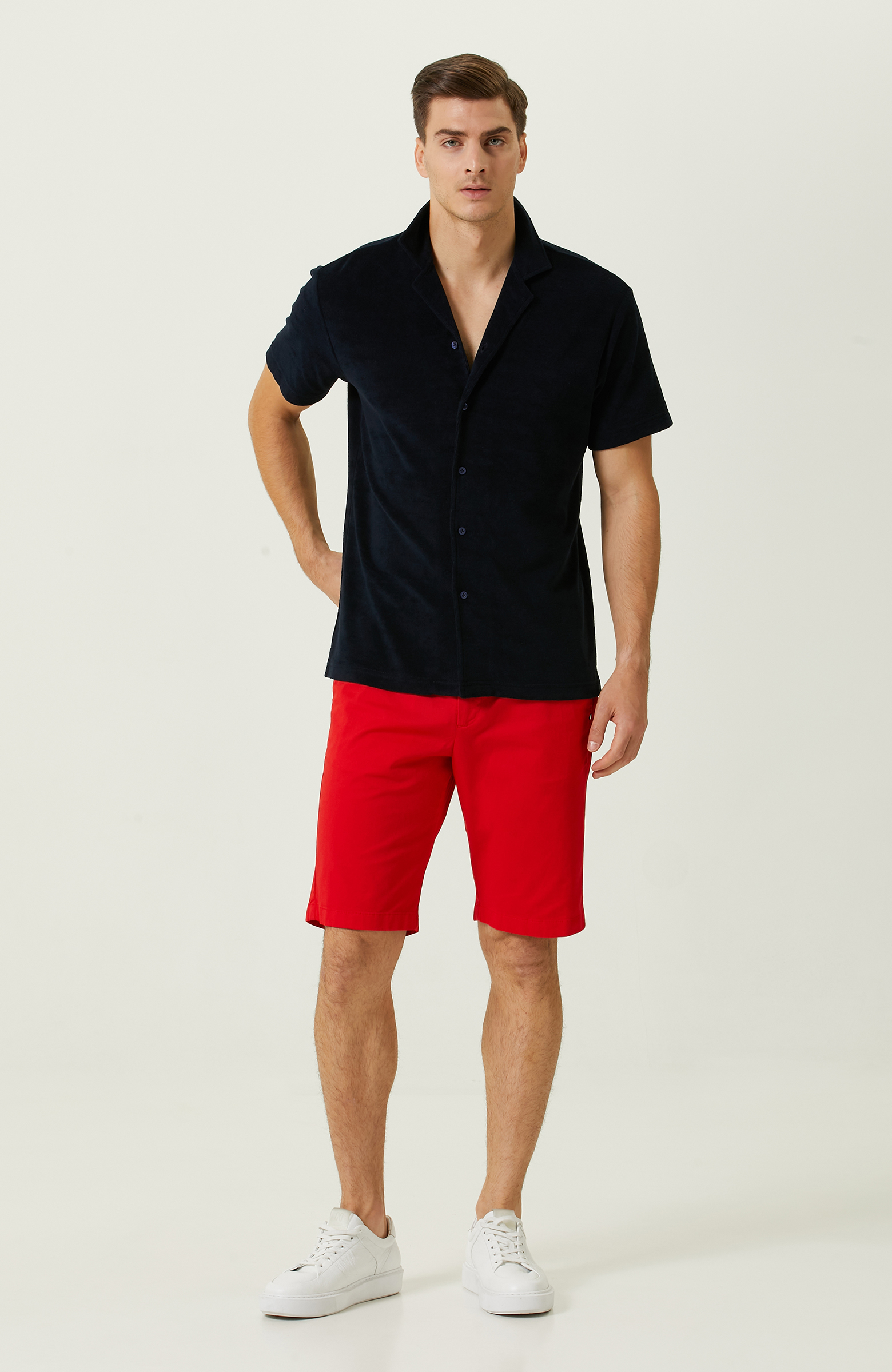 Lacivert Kısa Kollu Gömlek