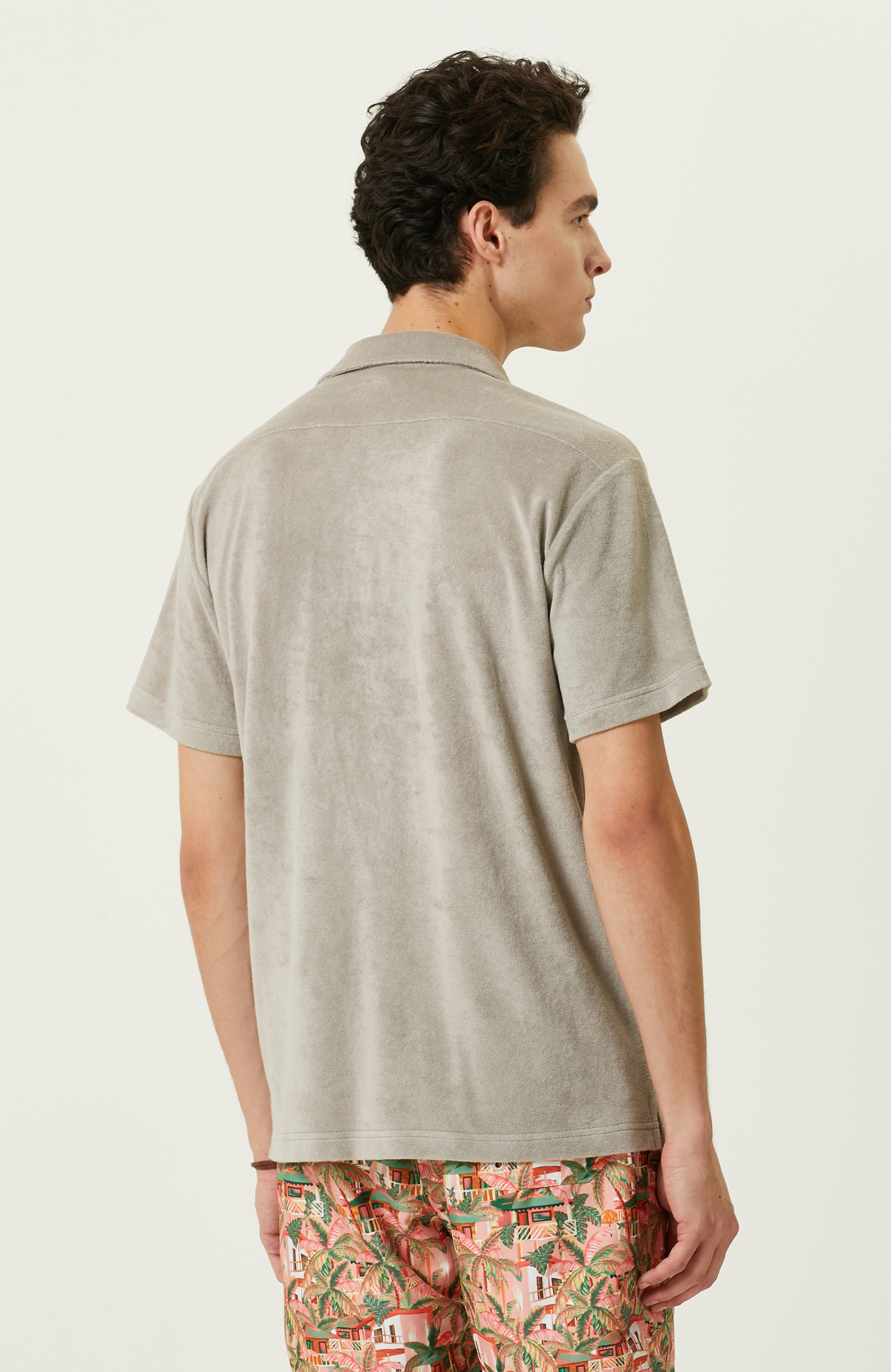 Bej Kısa Kollu Gömlek