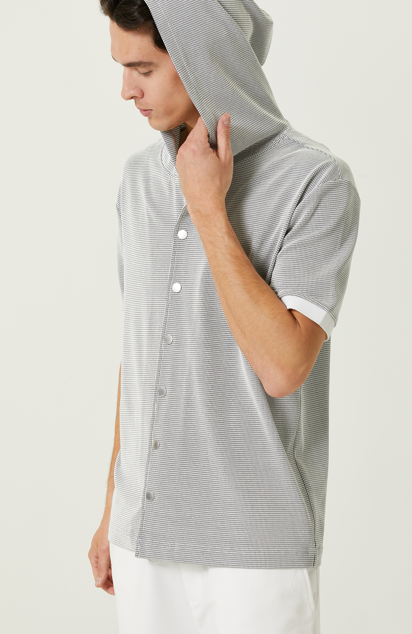 Siyah Beyaz Desenli  Gömlek