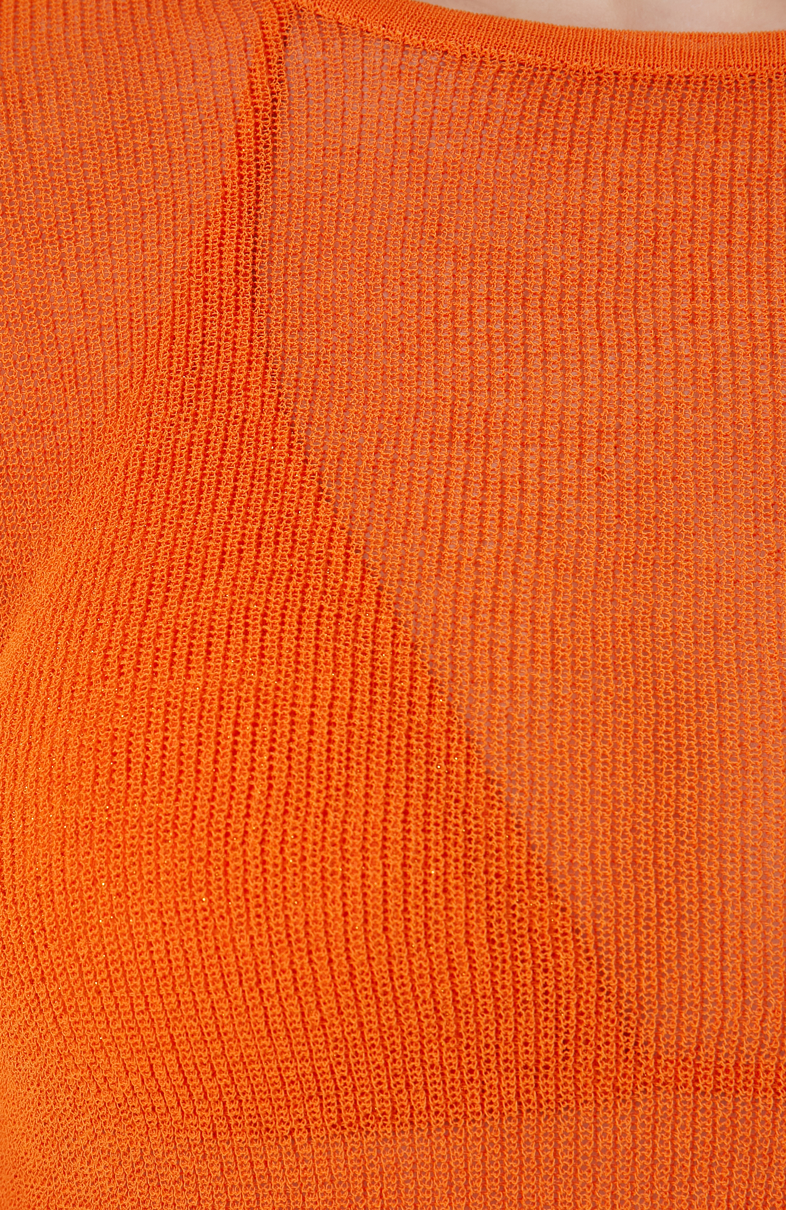 Turuncu Bisiklet Yaka Plaj Bluz