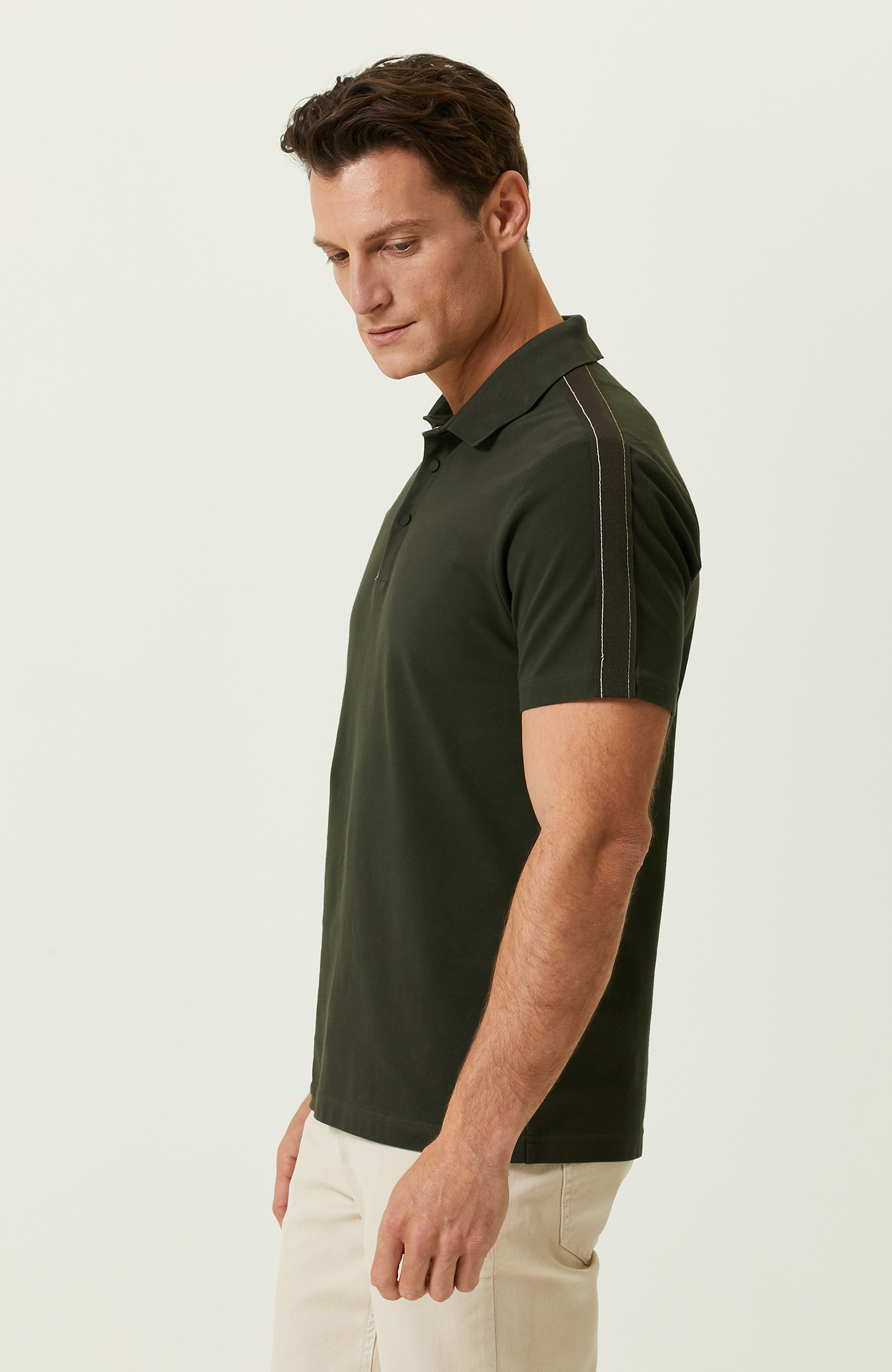 Haki Polo Yaka T-Shirt