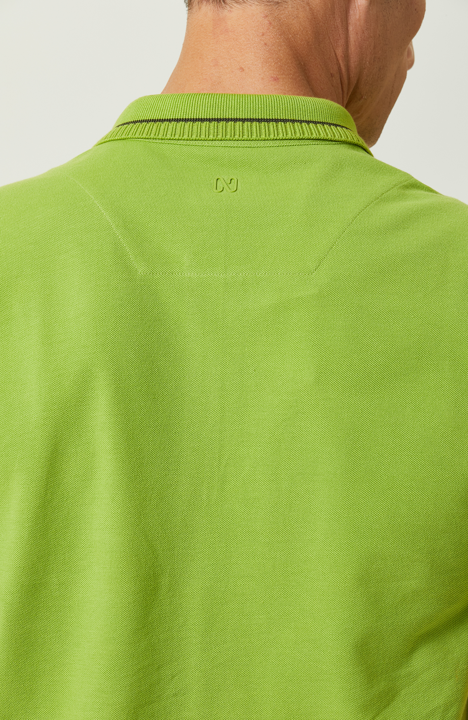 Fıstık Yeşili Fermuarlı Polo Yaka T-Shirt