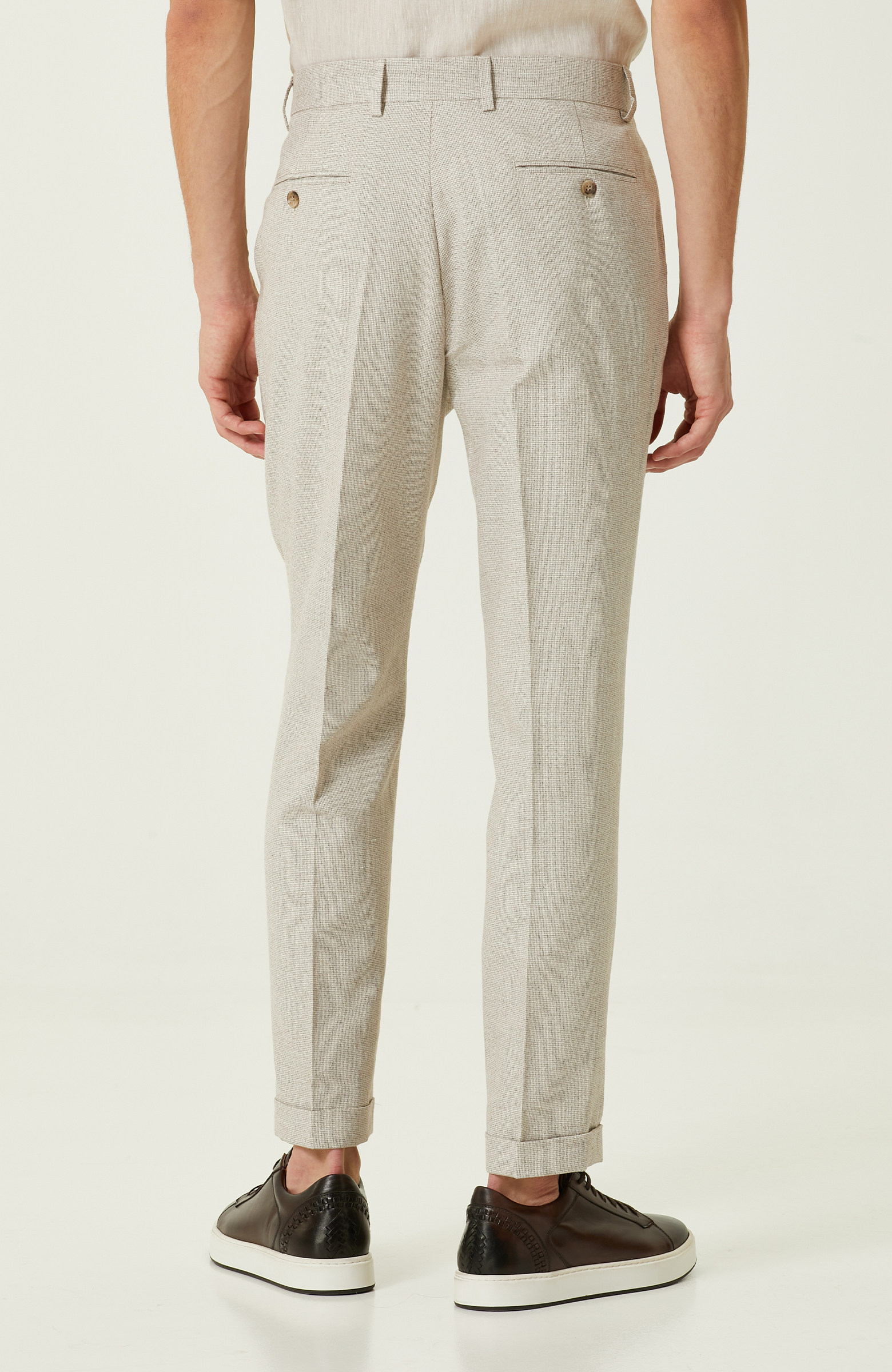 Bej Jakarlı Pantolon