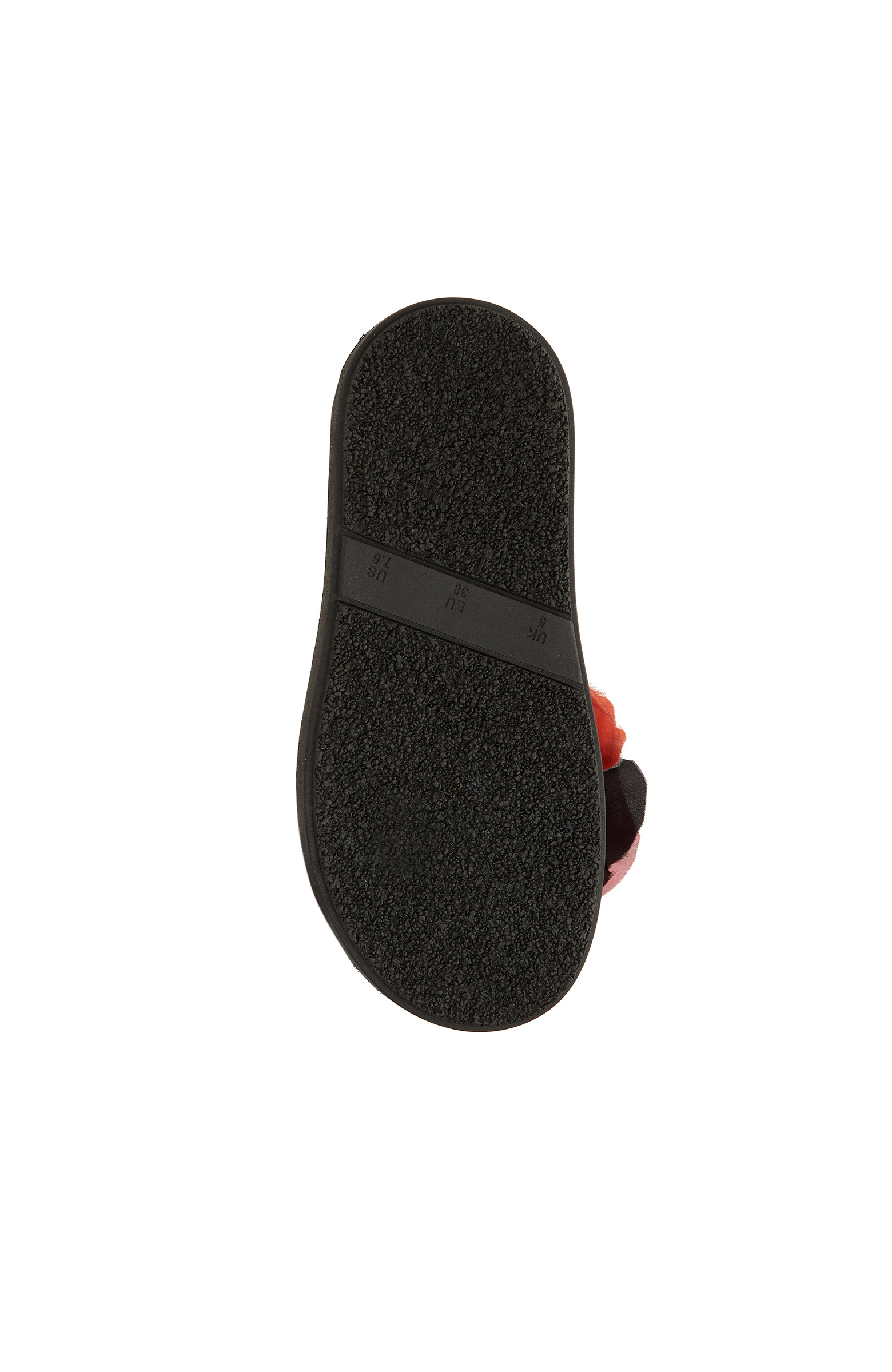 Kırmızı Siyah Kadın Deri Terlik