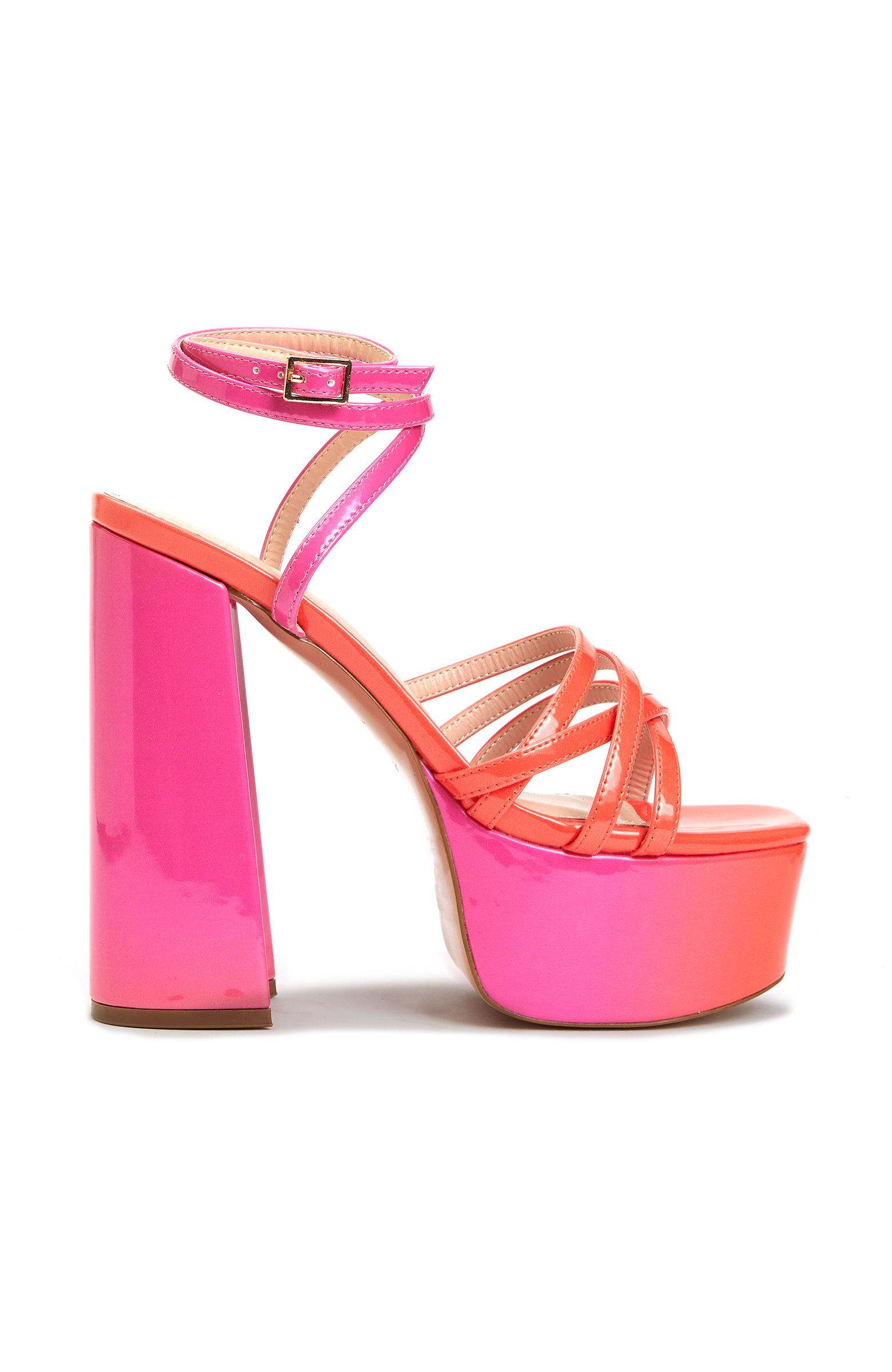 Turuncu Kadın Deri Sandalet