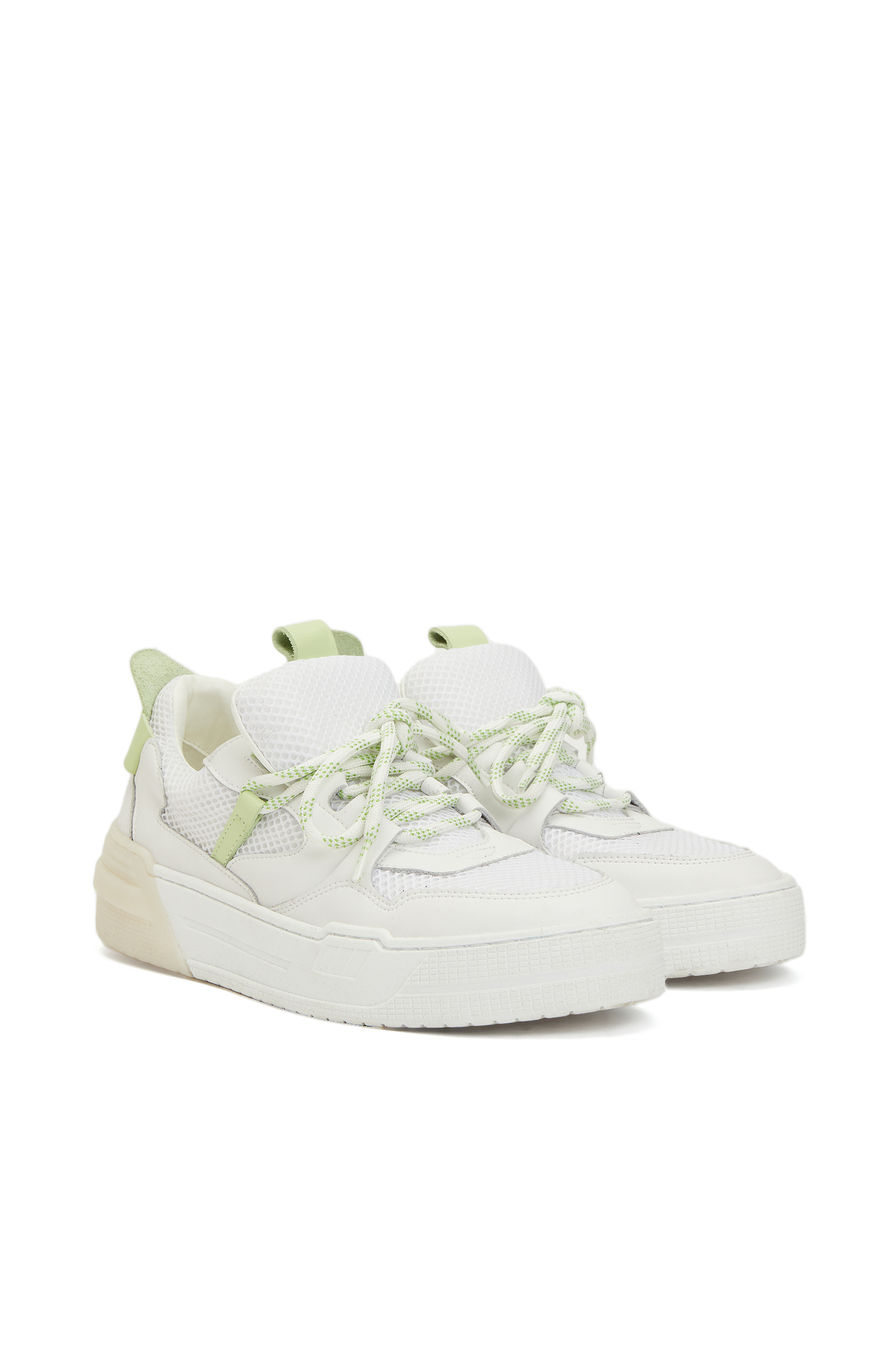 Kırık Beyaz Kadın Deri Sneaker_1