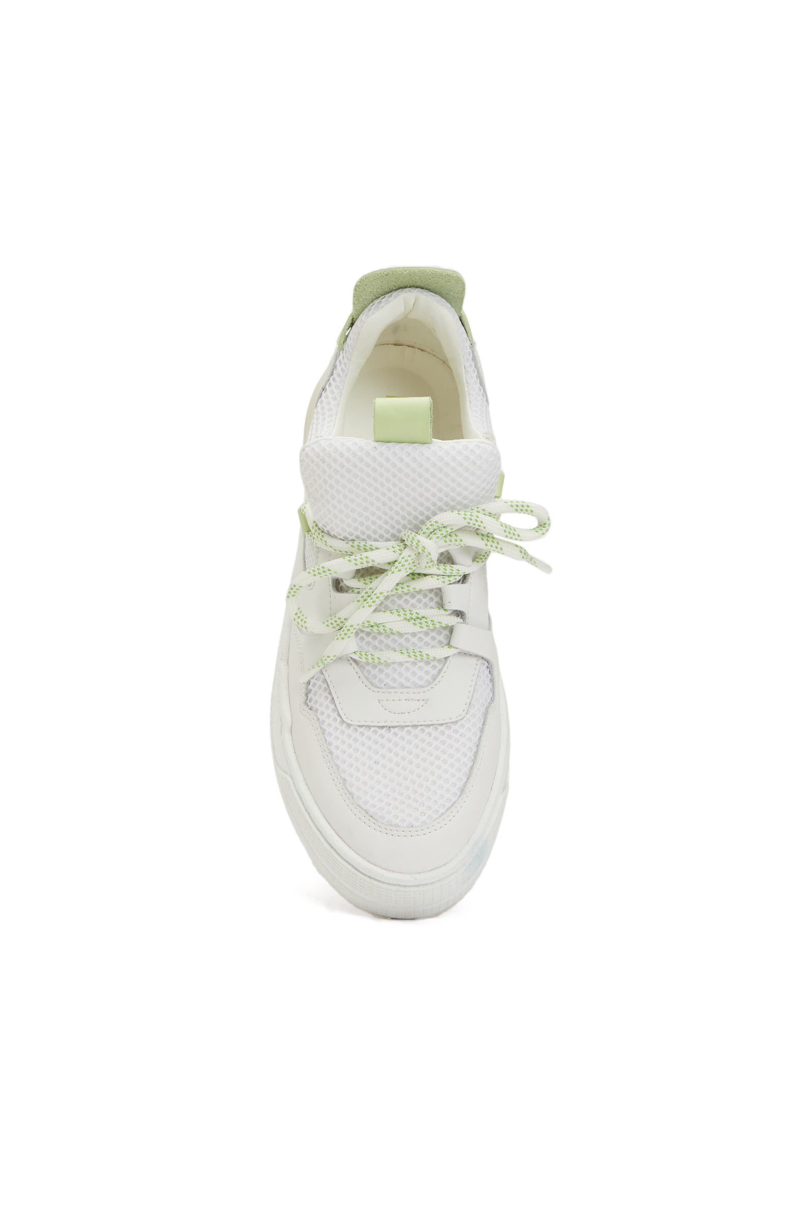 Kırık Beyaz Kadın Deri Sneaker_3