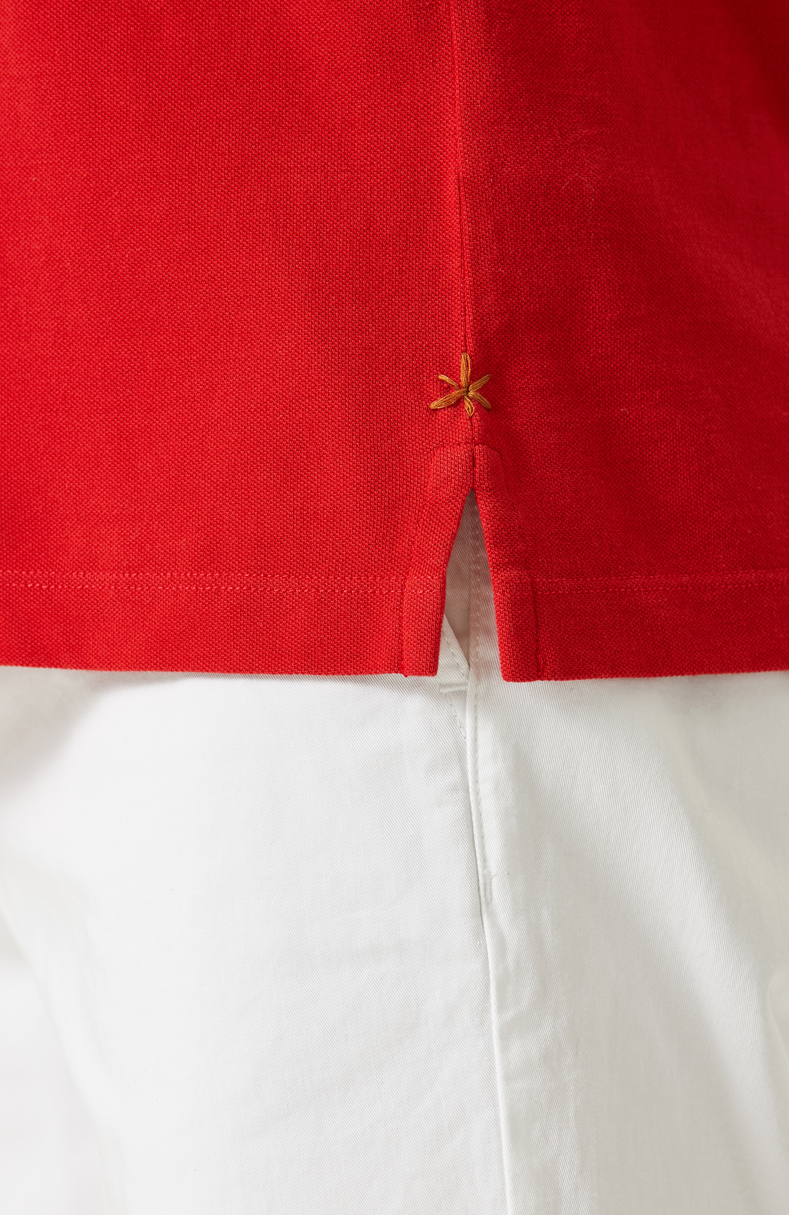 Kırmızı Polo Yaka Kısa Kollu T-Shirt