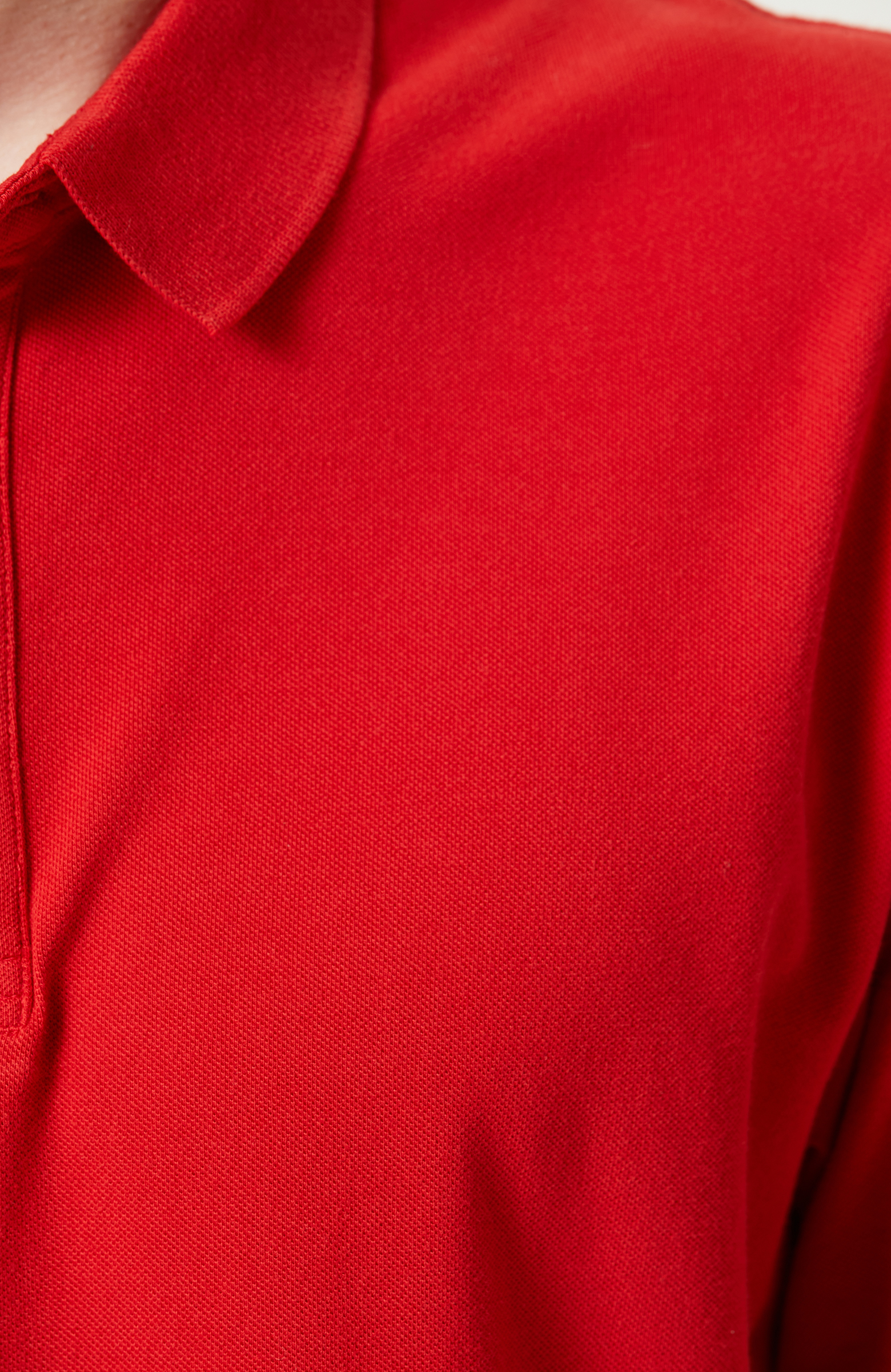 Kırmızı Polo Yaka Kısa Kollu T-Shirt