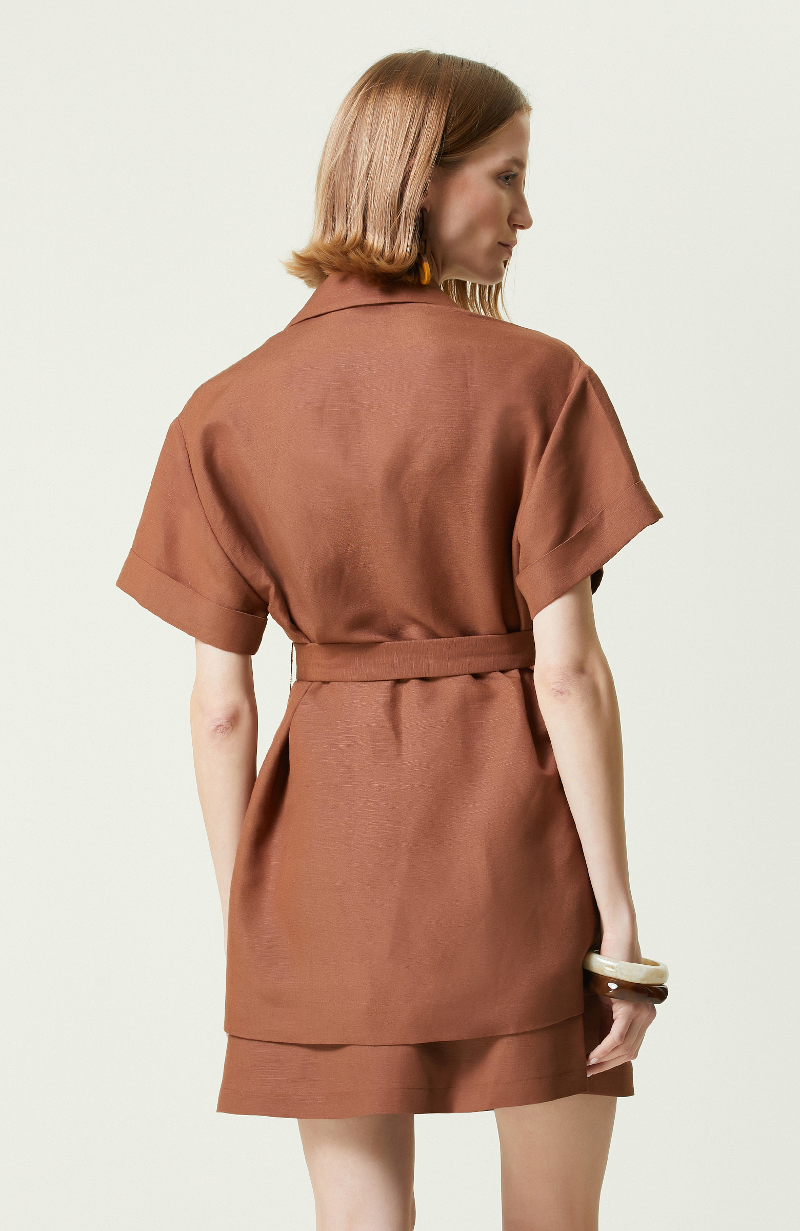 Kahverengi Kısa Kollu Ceket