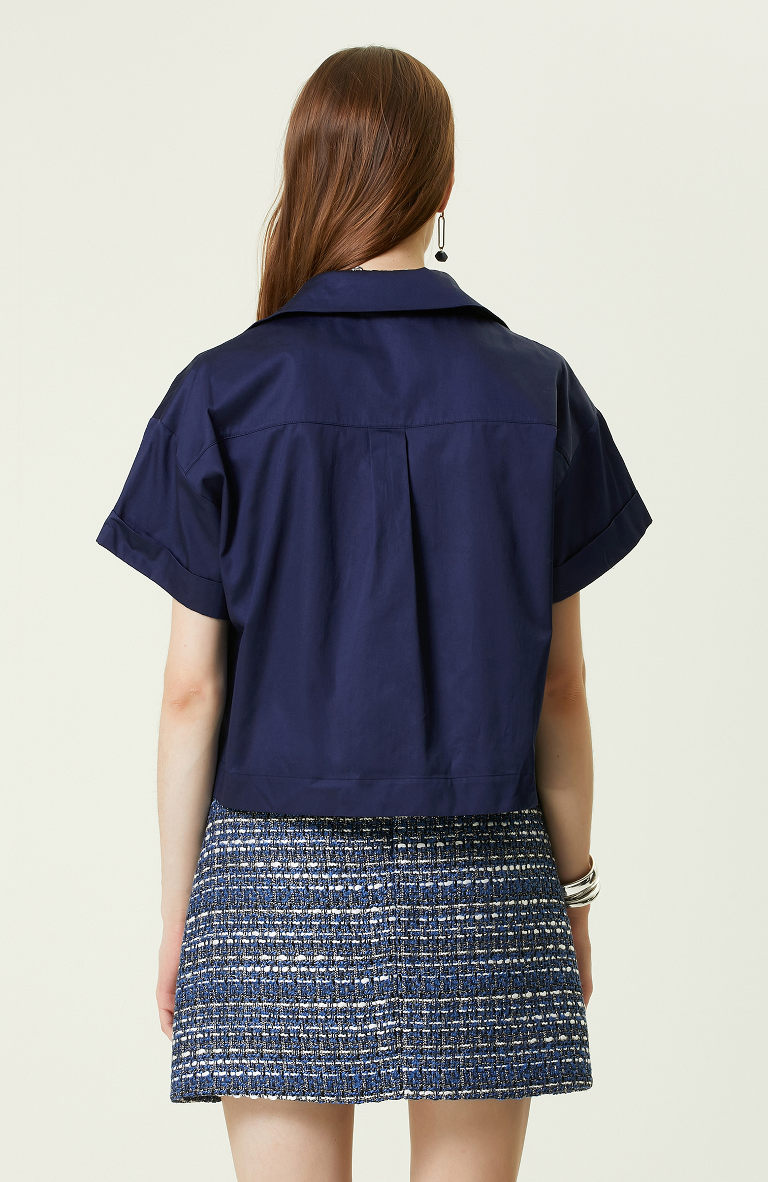 Lacivert Kısa Kollu Gömlek