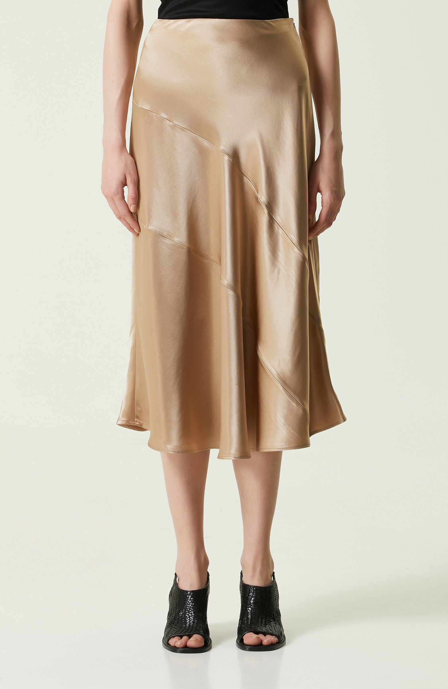 Vizon Midi Boy Saten Etek