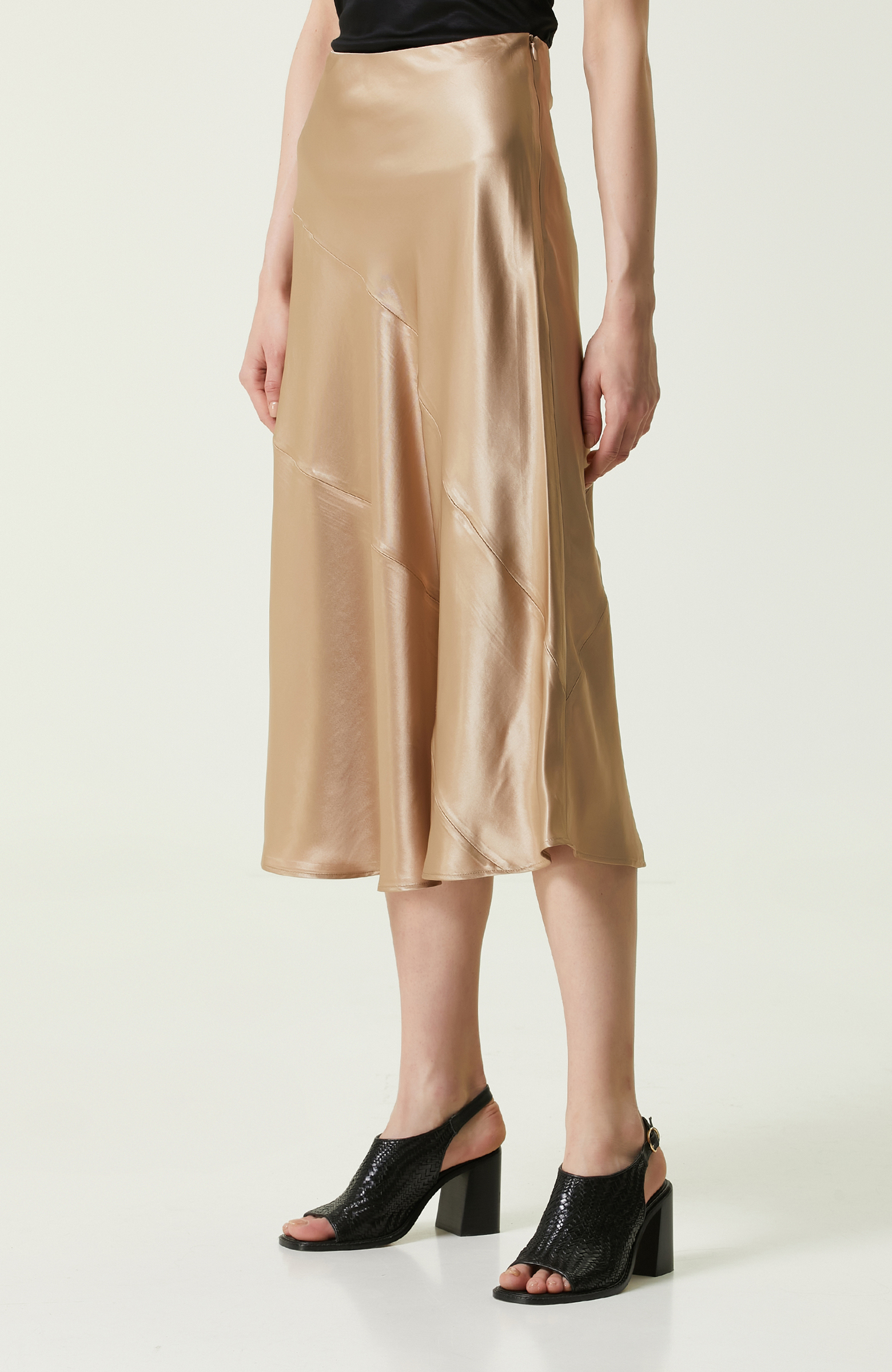 Vizon Midi Boy Saten Etek