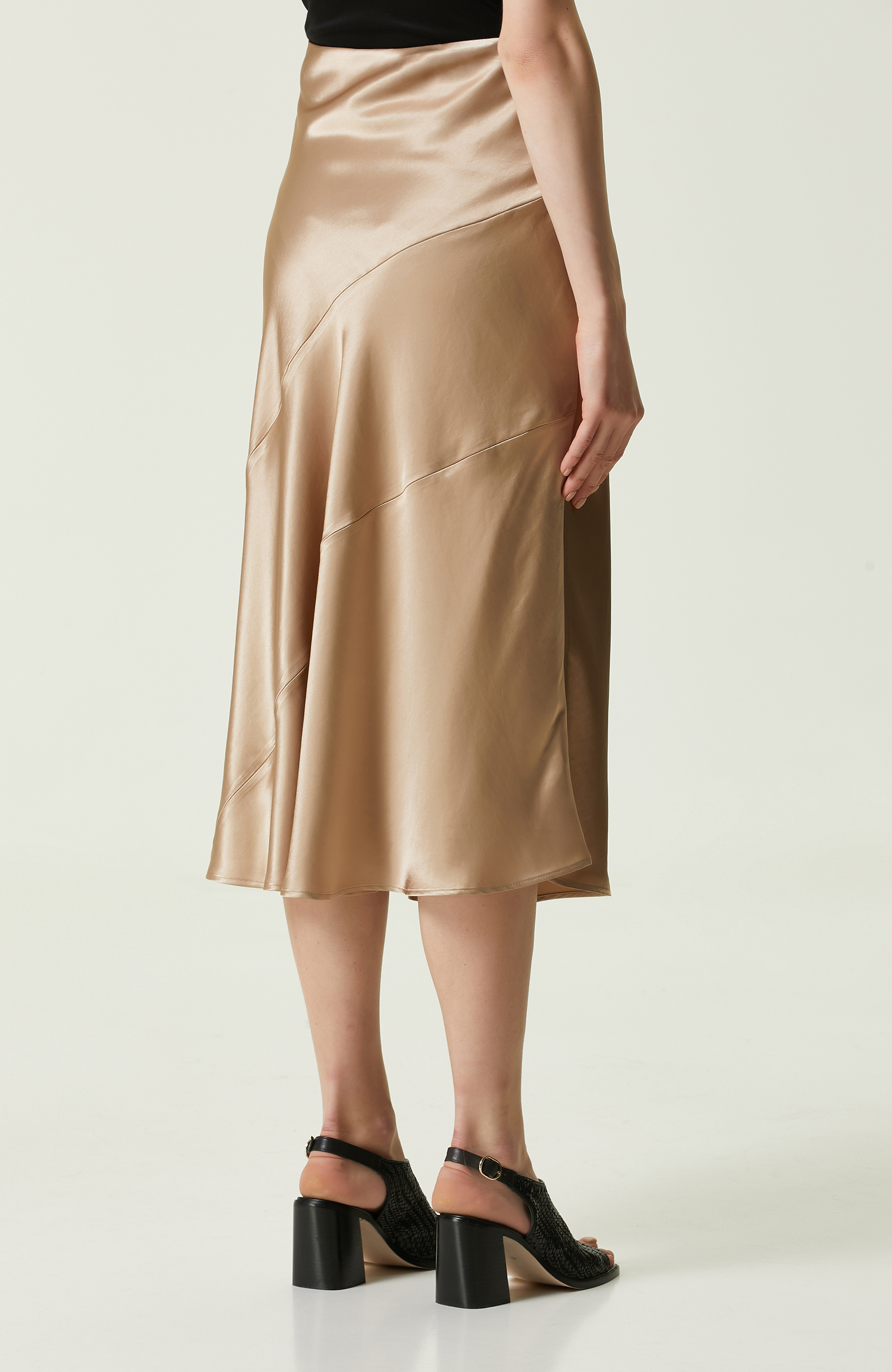 Vizon Midi Boy Saten Etek