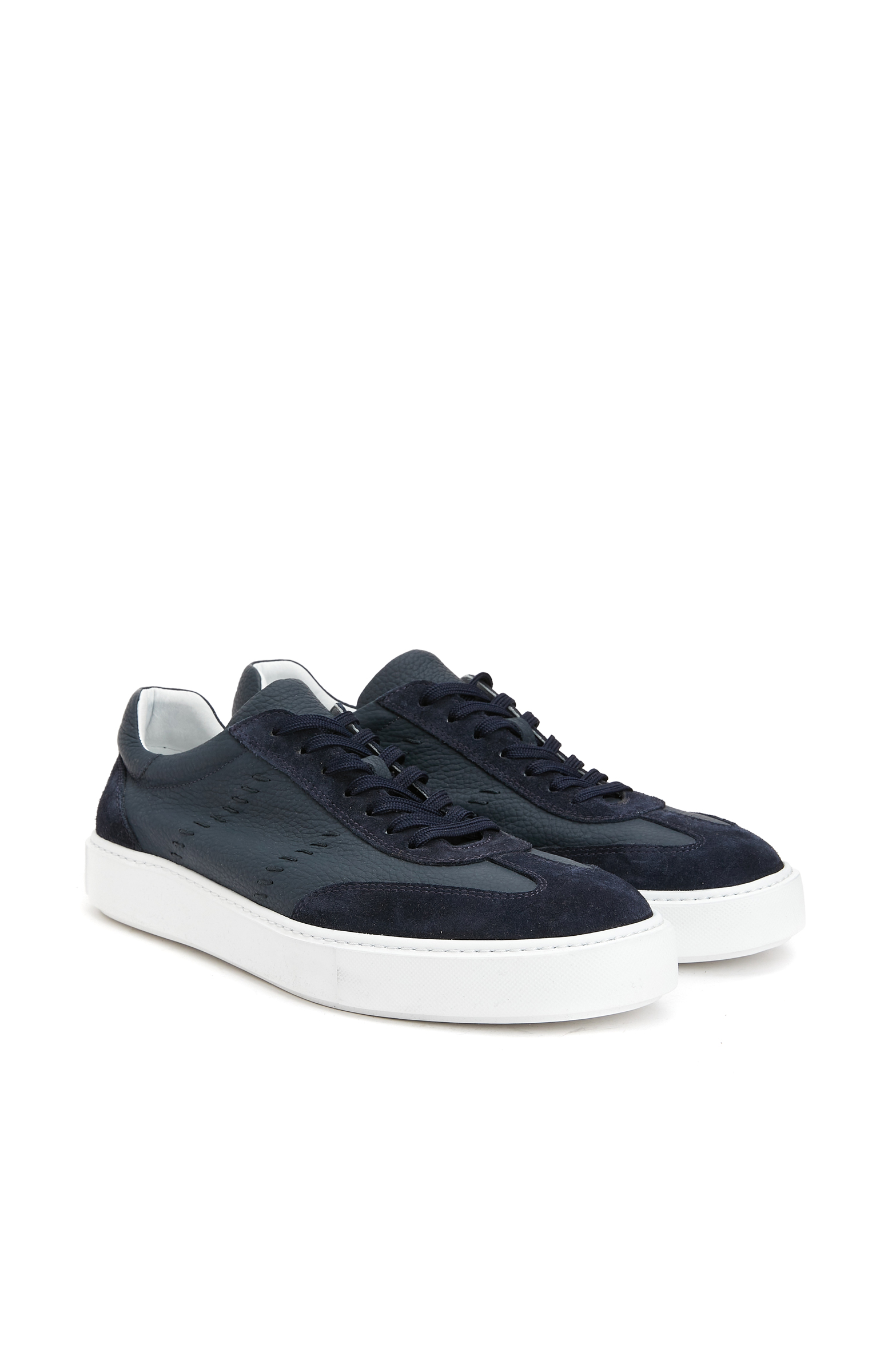 Lacivert Erkek Deri Sneaker_1