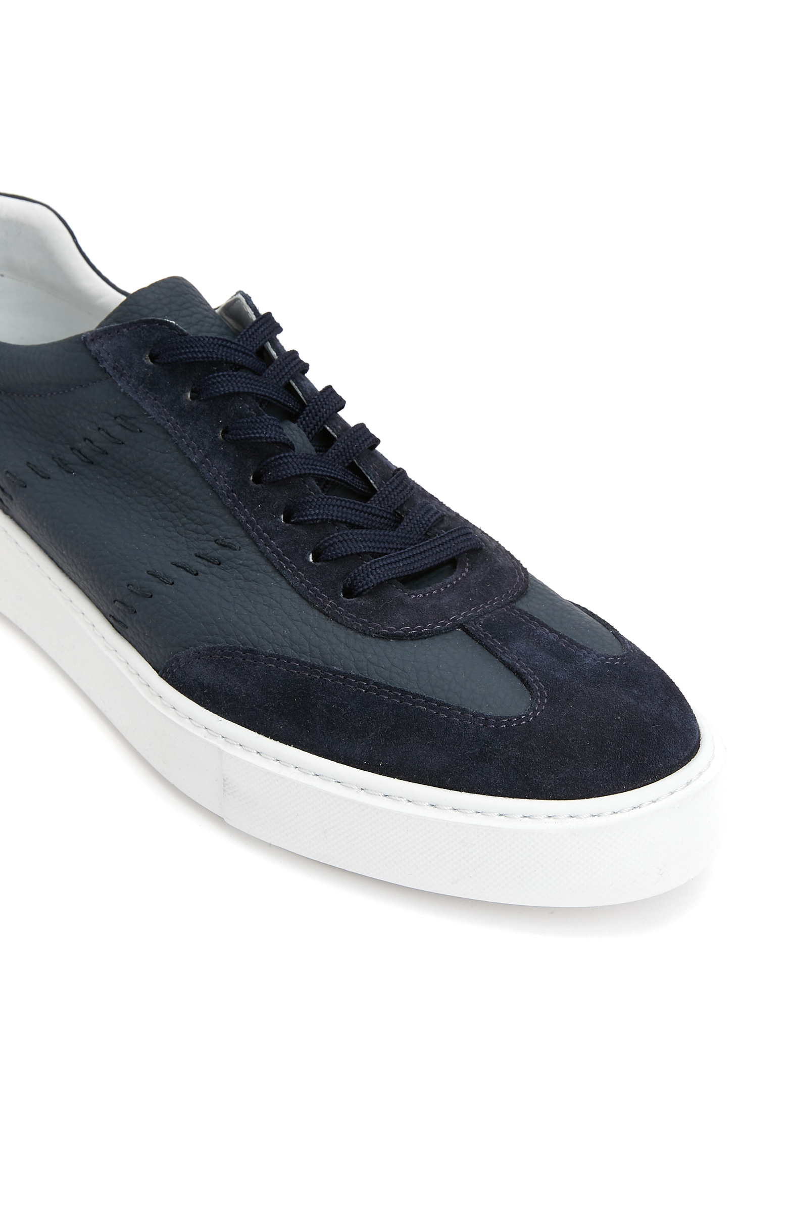 Lacivert Erkek Deri Sneaker_5