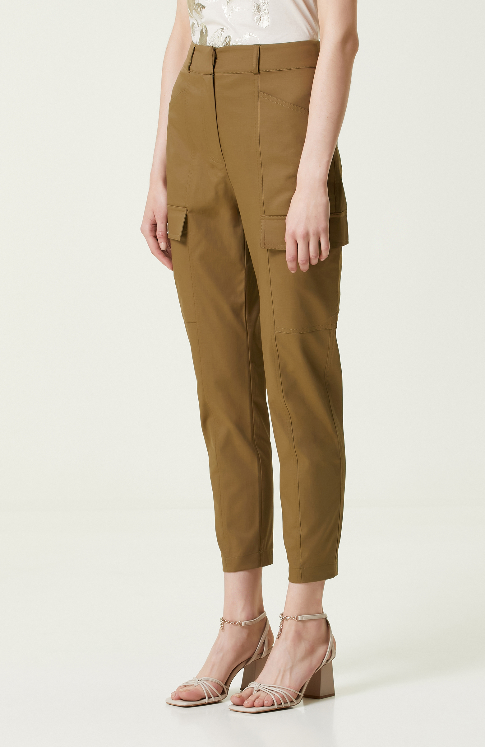 Haki Bol Paça Kargo Pantolon