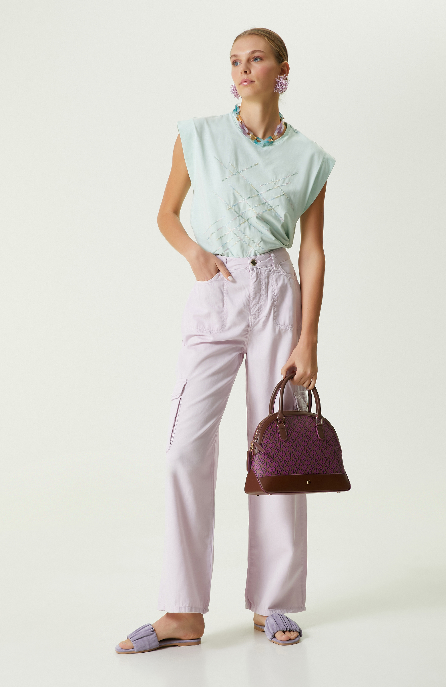 Pembe Denim Pantolon