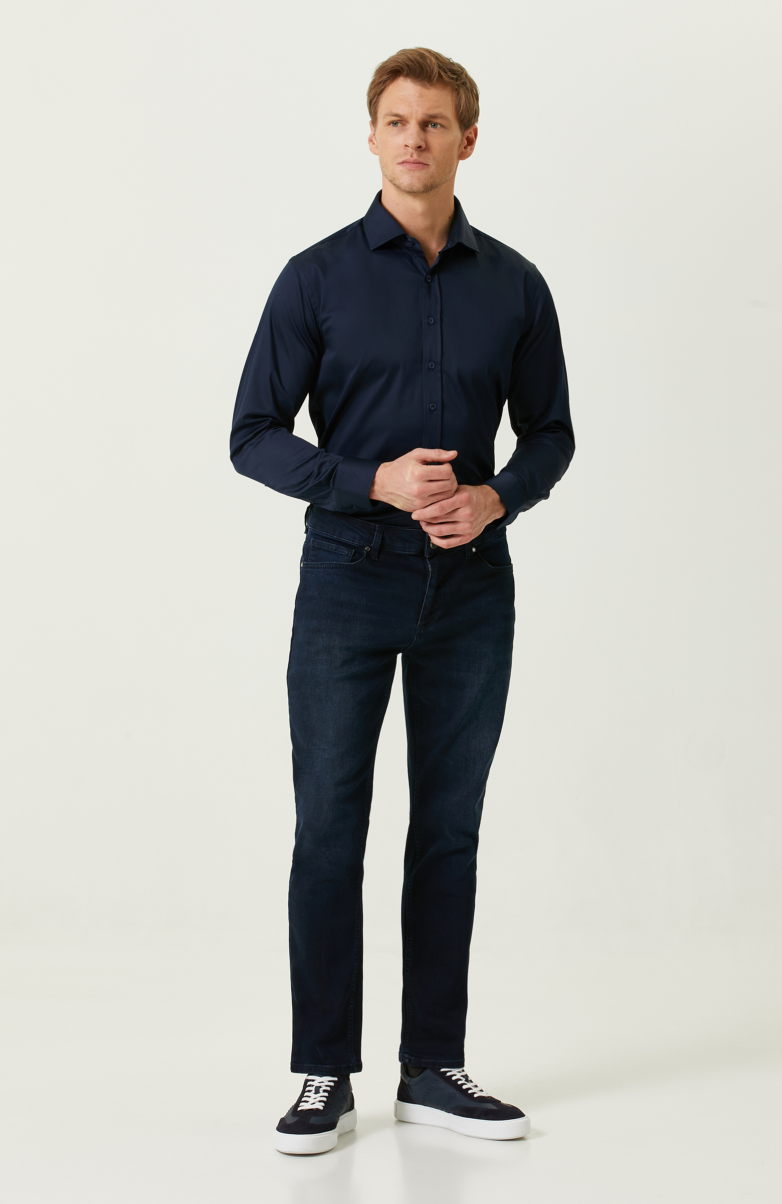 Lacivert Denim Pantolon