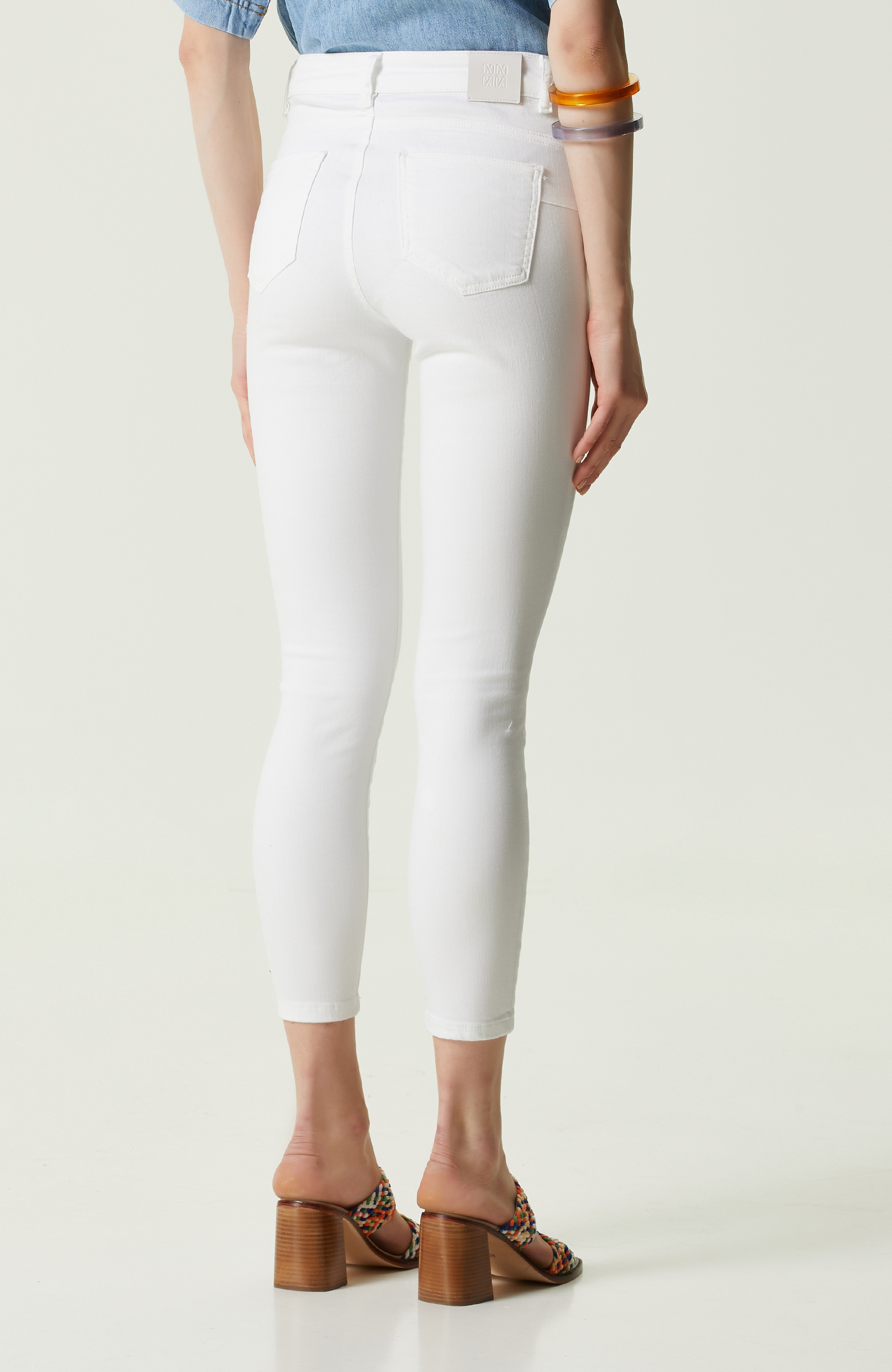 Beyaz Denim Pantolon