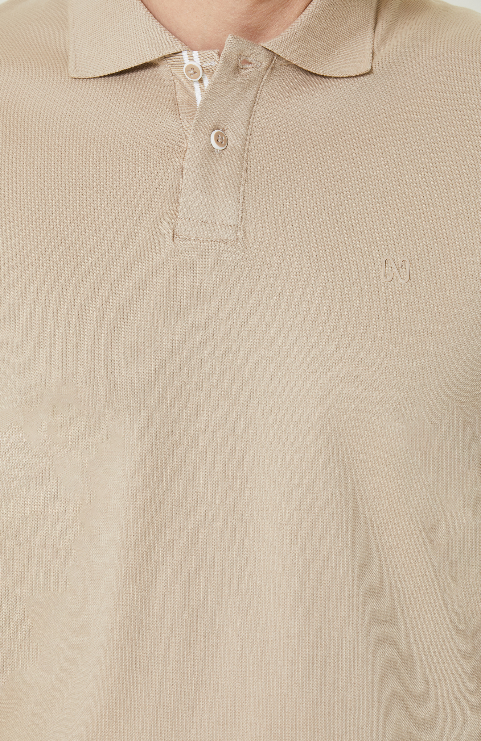 Bej Kısa Kollu Polo Yaka T-Shirt