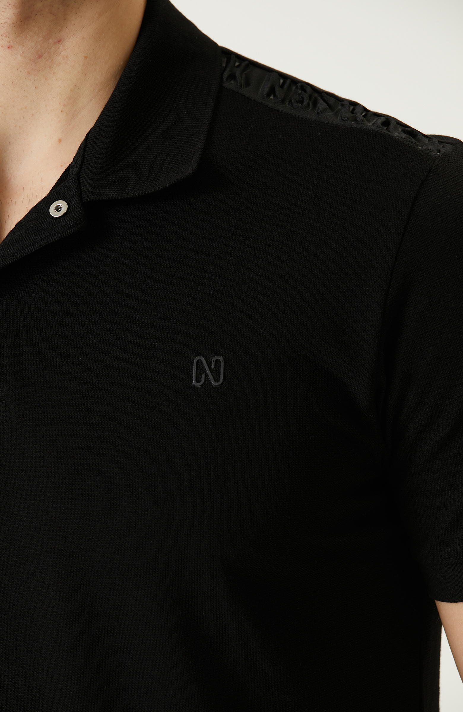 Siyah Polo Yaka T-shirt_6